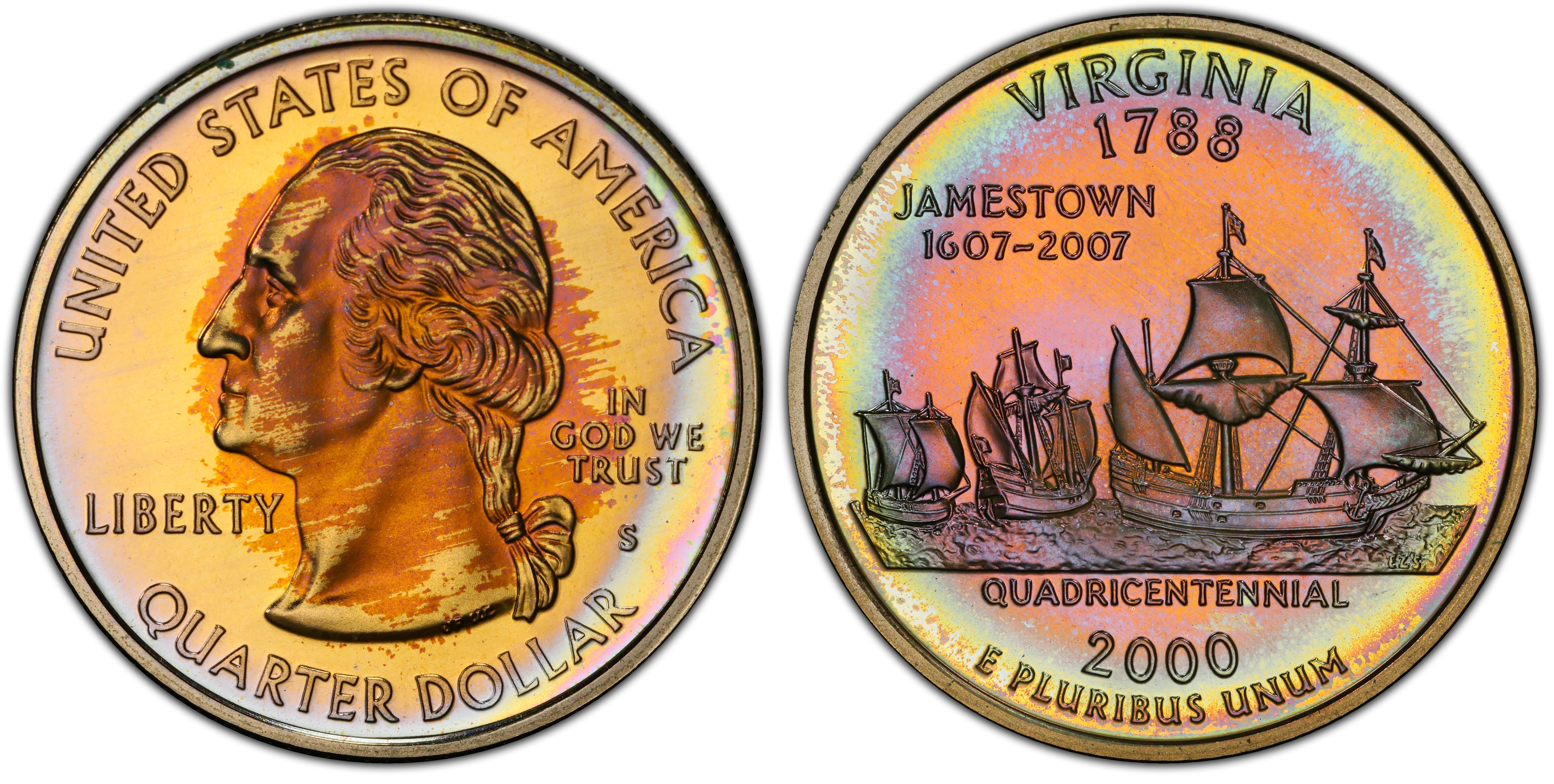 2000-S 25C Virginia, DCAM (Proof) Washington 50 States Quarters - PCGS  CoinFacts