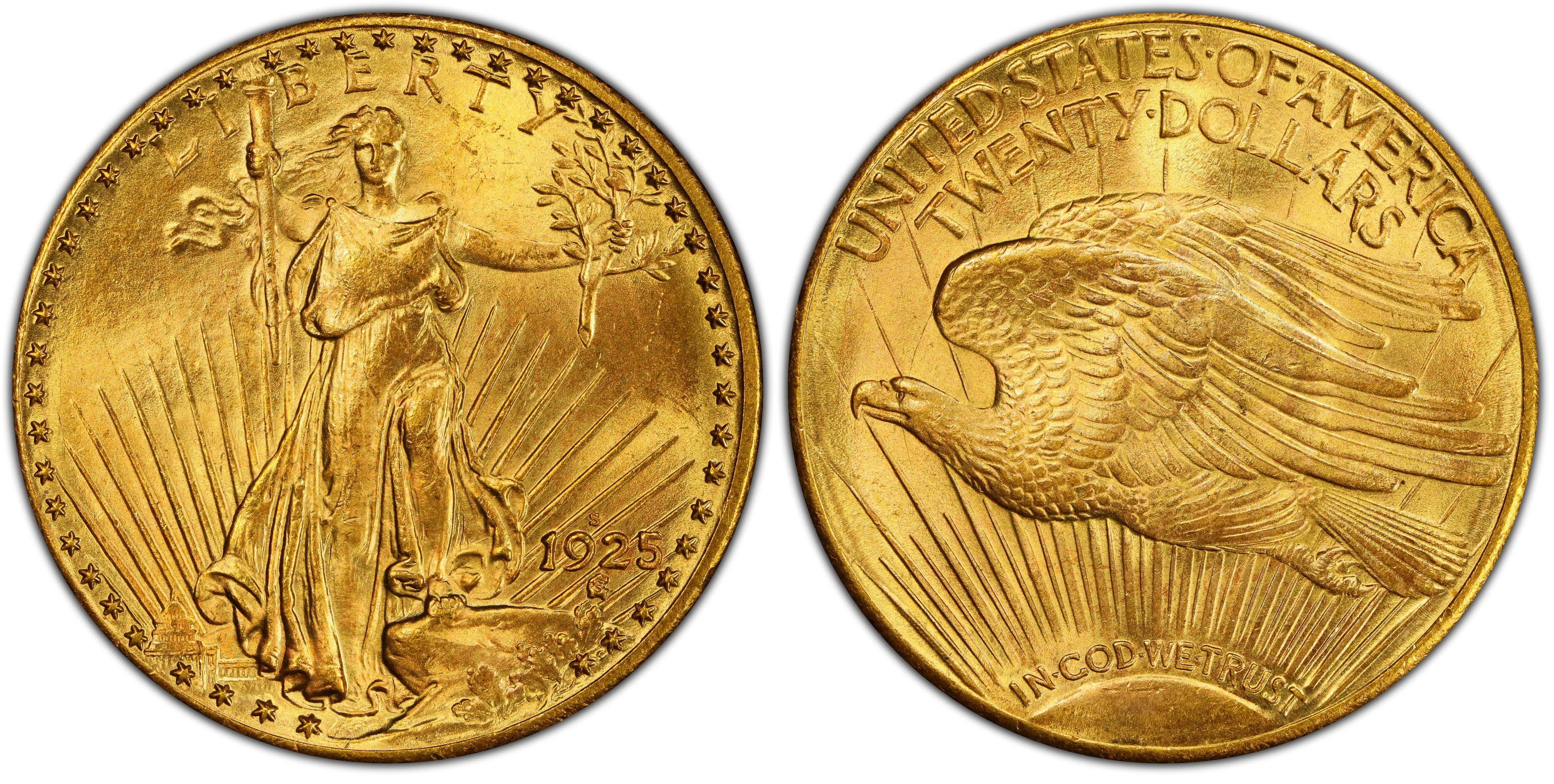 1925-S $20 (Regular Strike) St. Gaudens $20 - PCGS CoinFacts