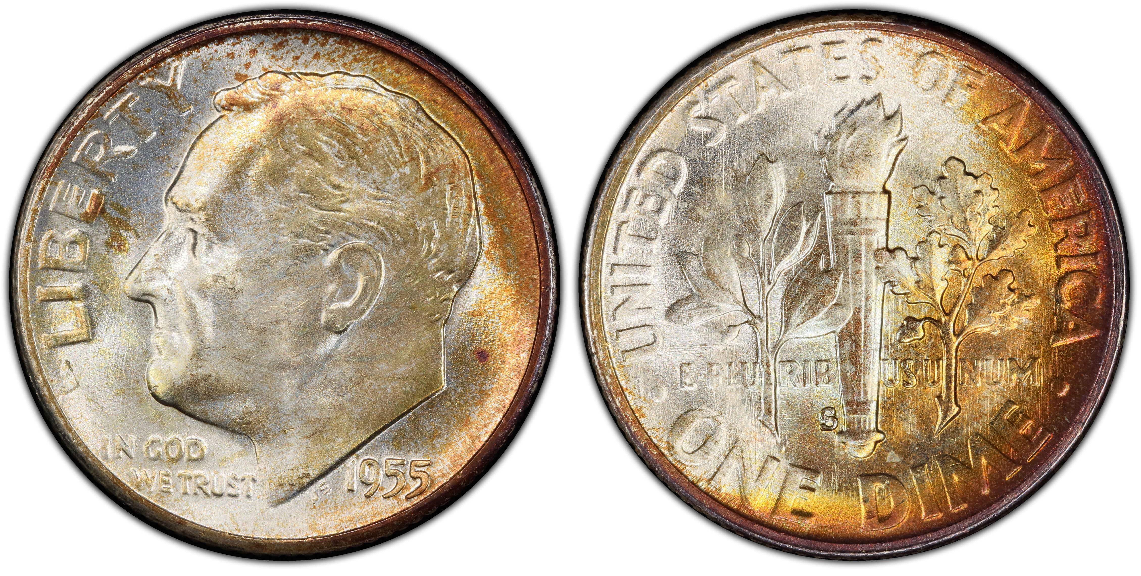 1955-S 10C, FB (Regular Strike) Roosevelt Dime - PCGS CoinFacts