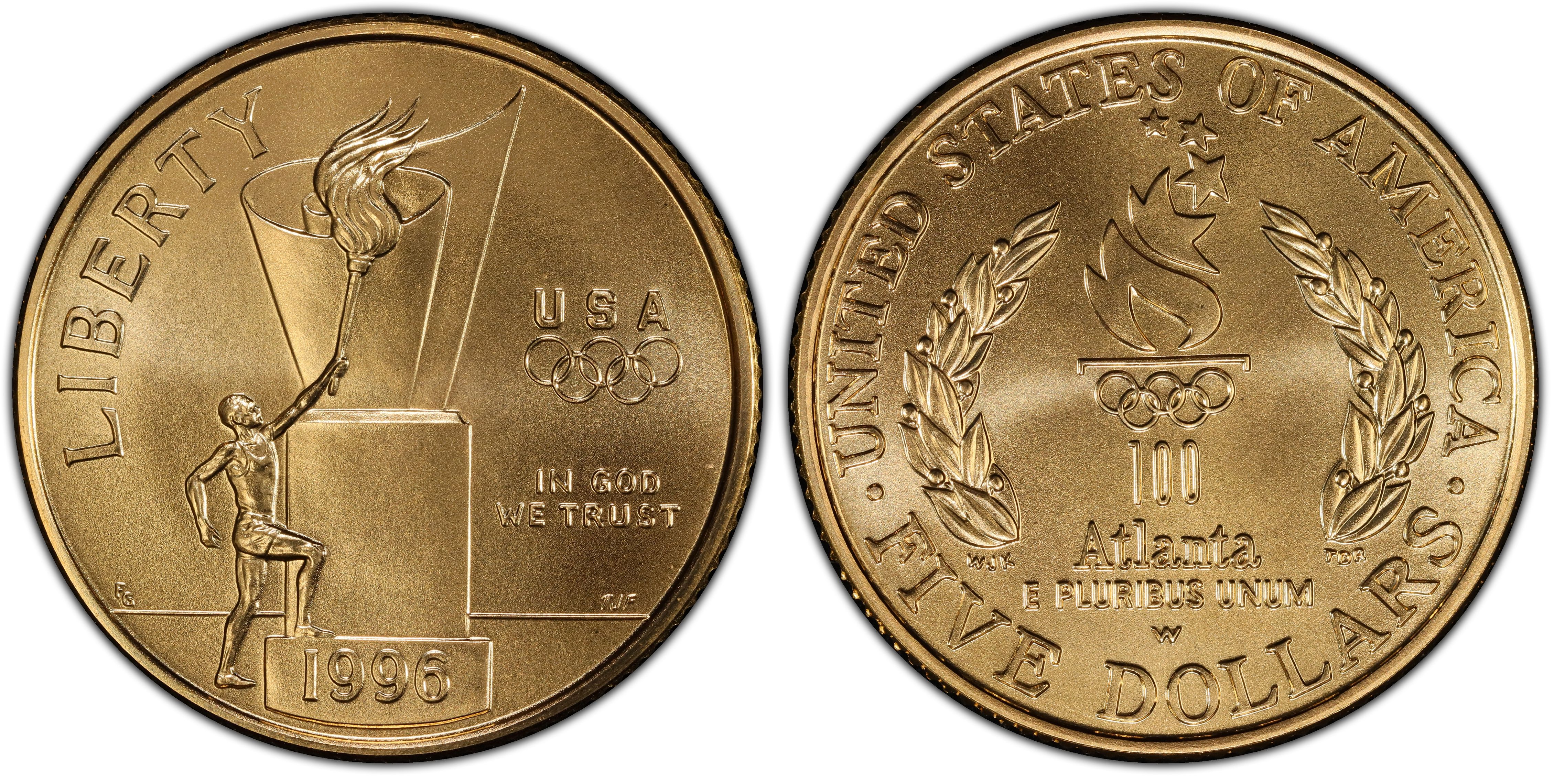 1996-W $5 Cauldron (Regular Strike) Modern Gold Commemorative