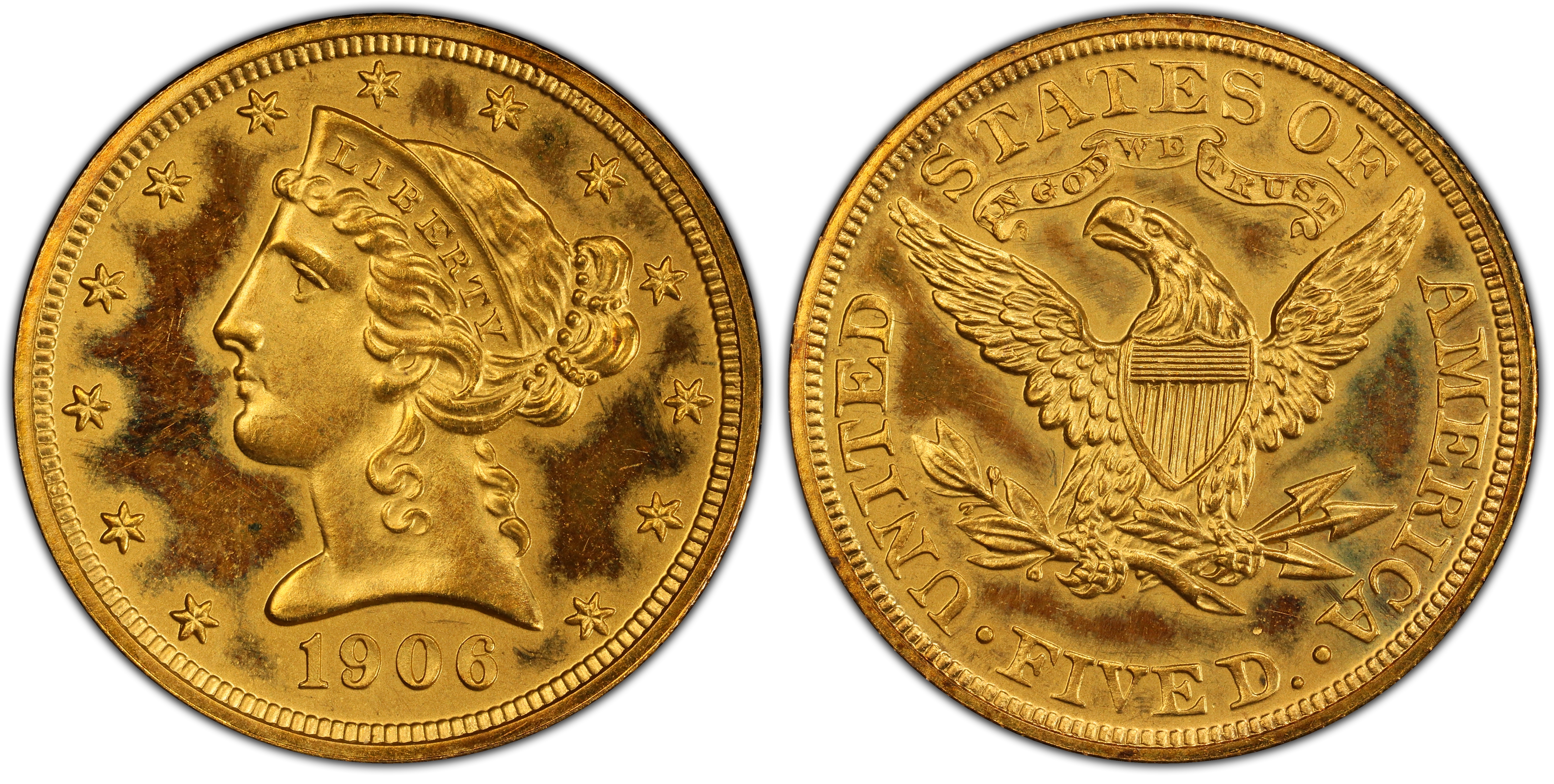 1906 $5 (Proof) Liberty Head $5 - PCGS CoinFacts