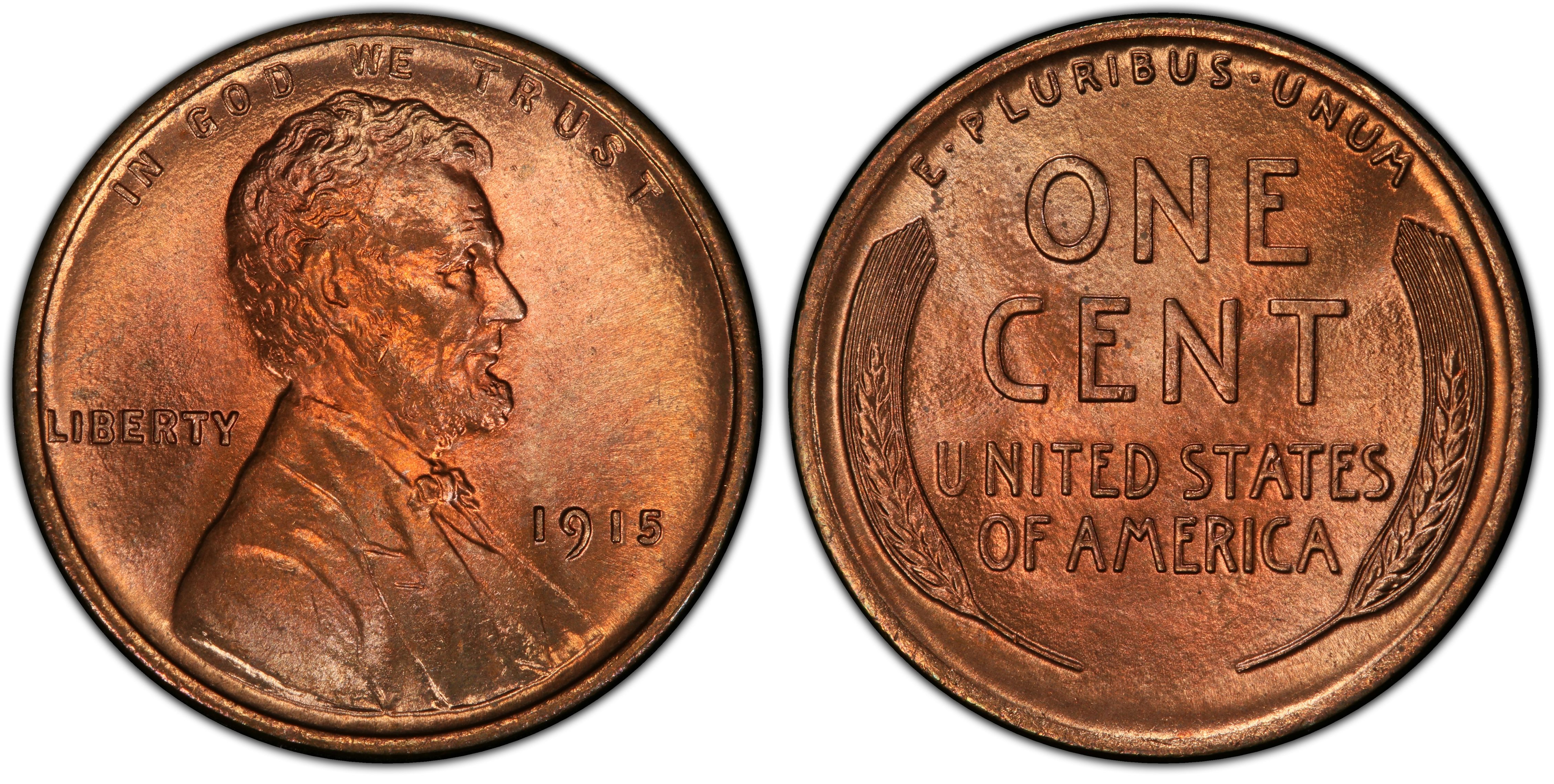 1915 1C, RD (Regular Strike) Lincoln Cent (Wheat Reverse) - PCGS CoinFacts