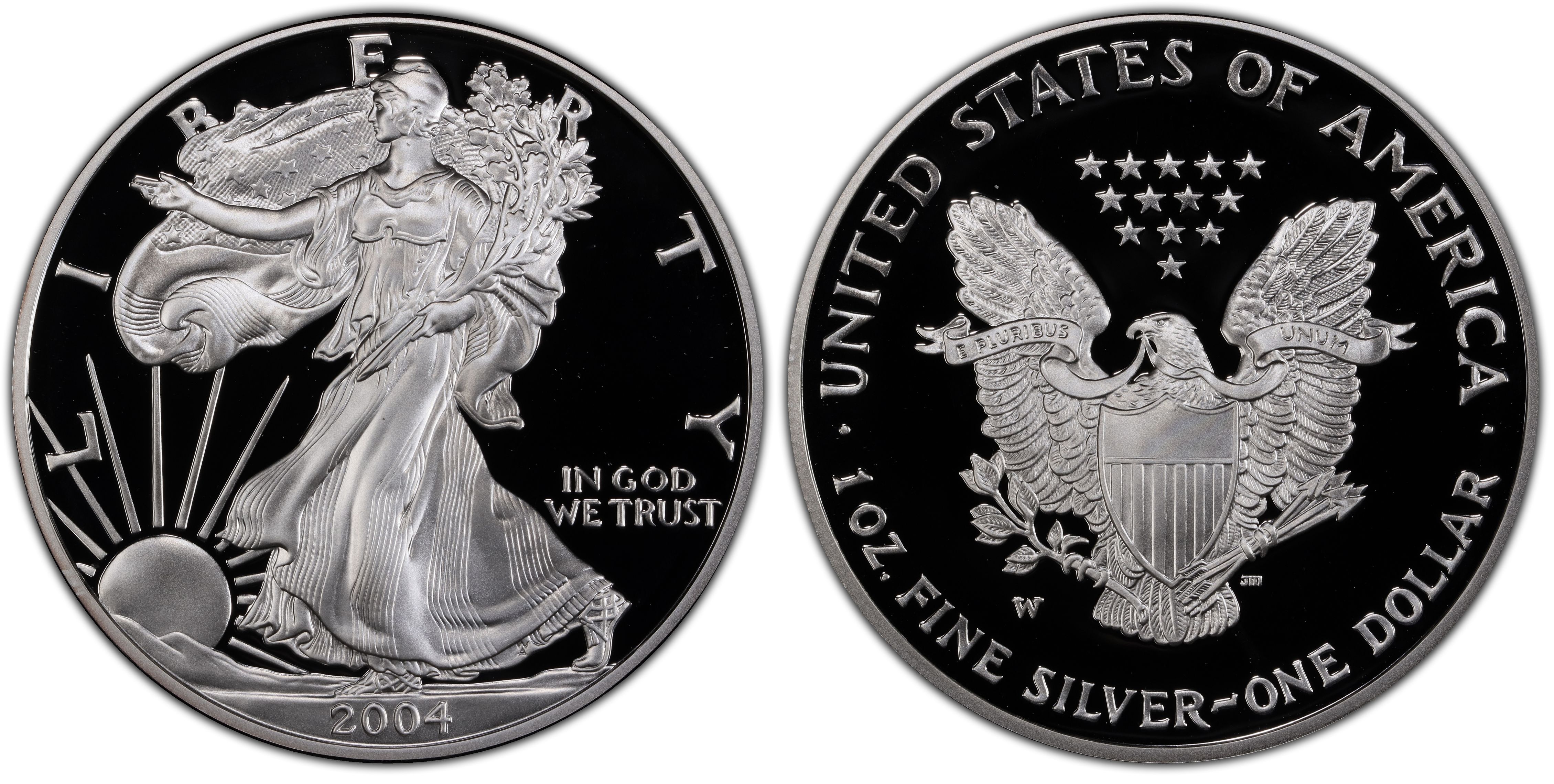 2004-W $1 Silver Eagle, DCAM (Proof) Silver Eagles - PCGS CoinFacts