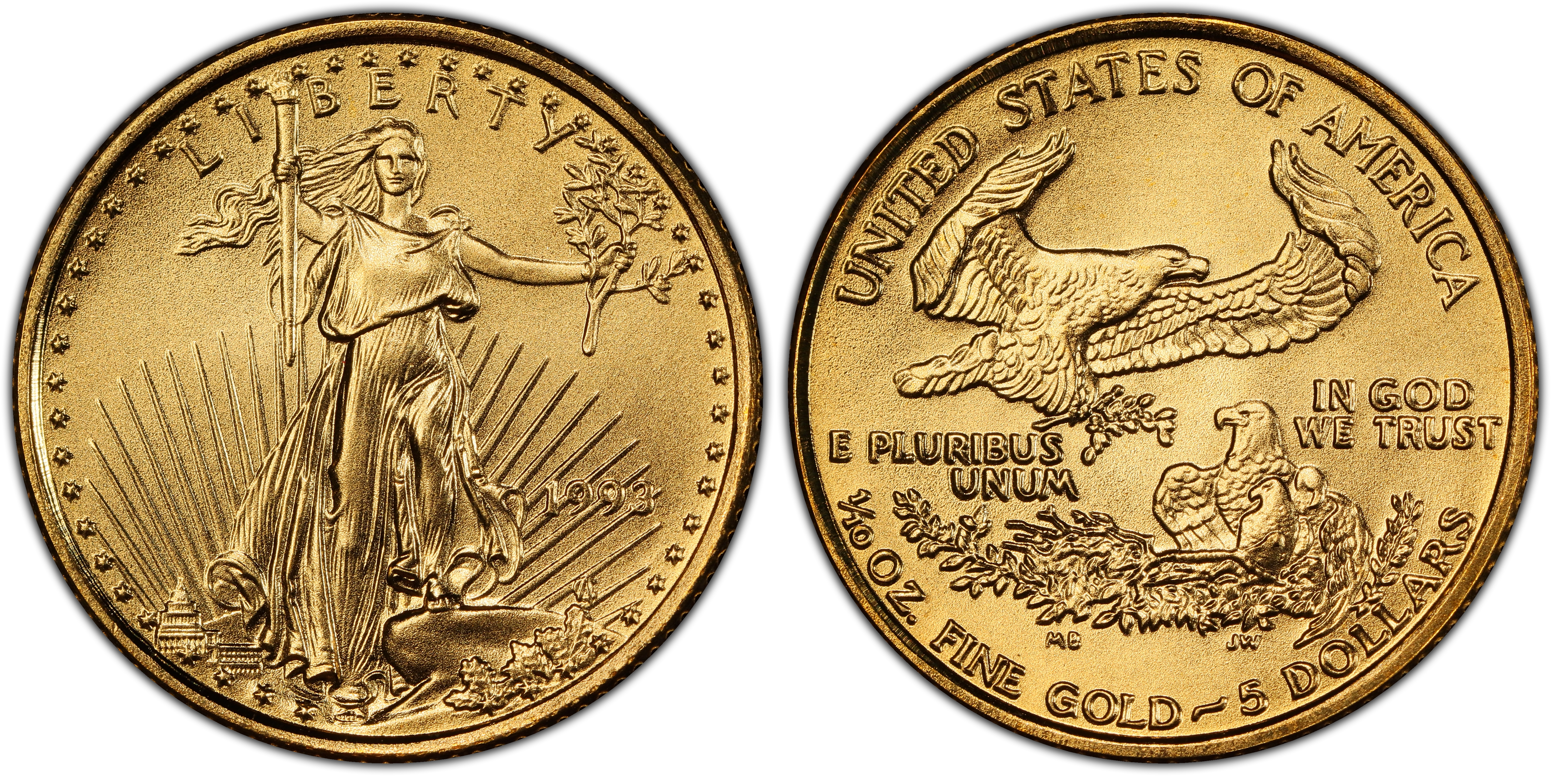 1993 $5 Gold Eagle (Regular Strike) Gold Eagles - PCGS CoinFacts