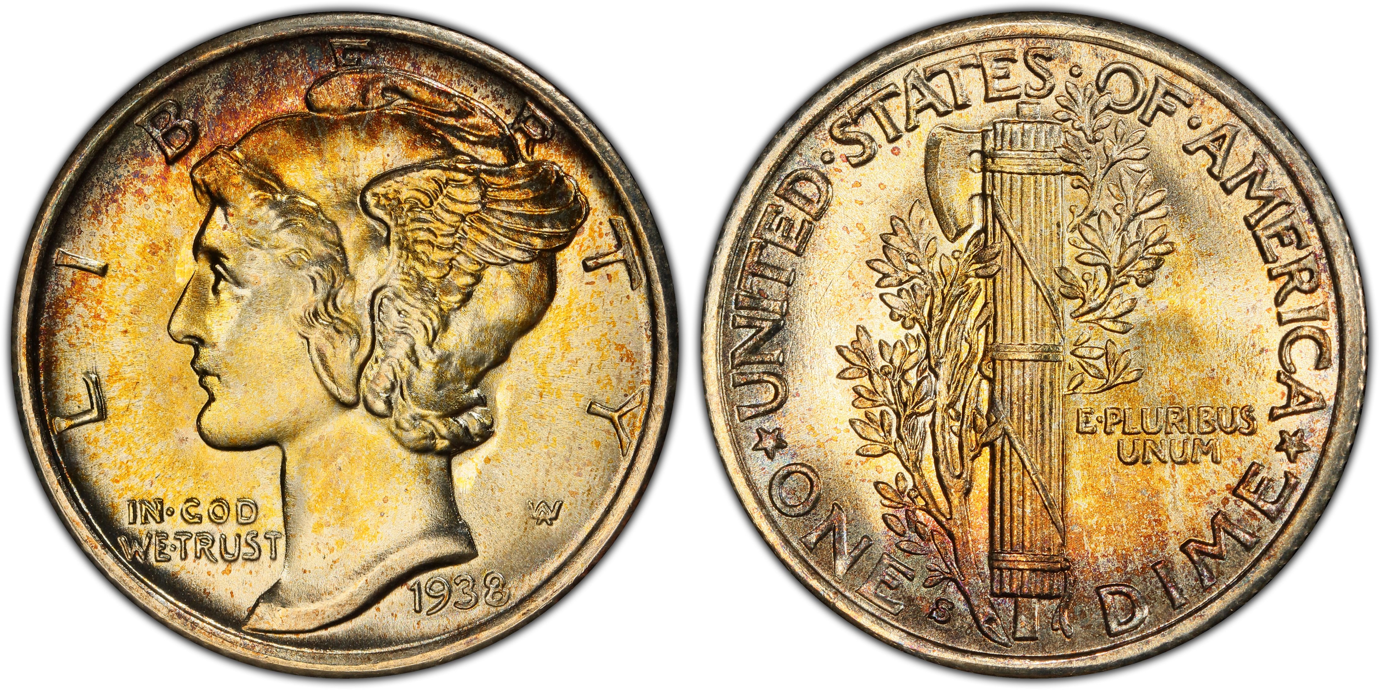 1938-S 10C, FB (Regular Strike) Mercury Dime - PCGS CoinFacts