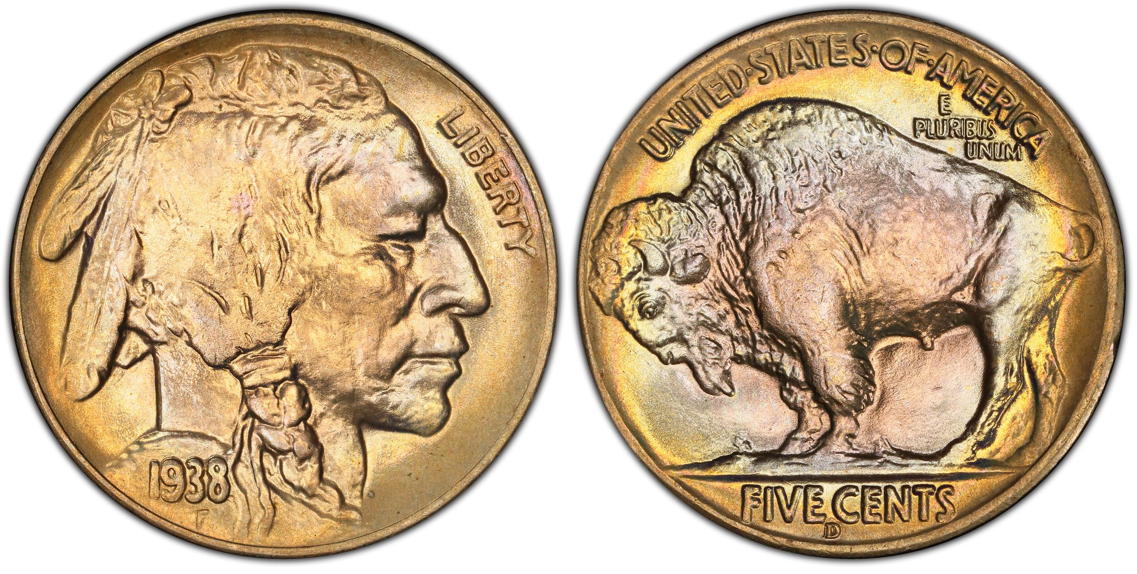 1938-D/D 5C Buffalo (Regular Strike) Buffalo Nickel - PCGS CoinFacts