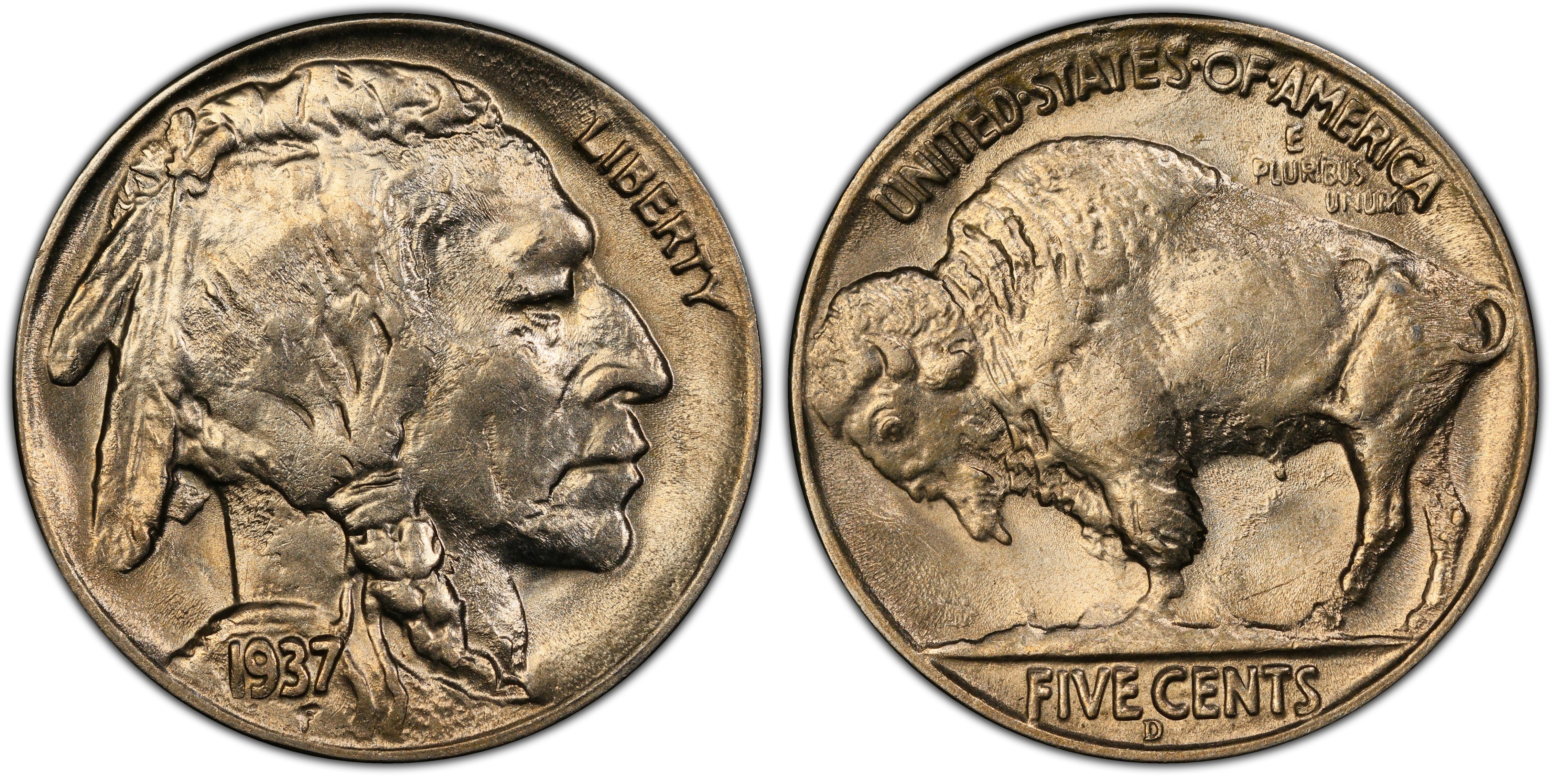 1937-D 5C 3 Legs, FS-901 (Regular Strike) Buffalo Nickel - PCGS