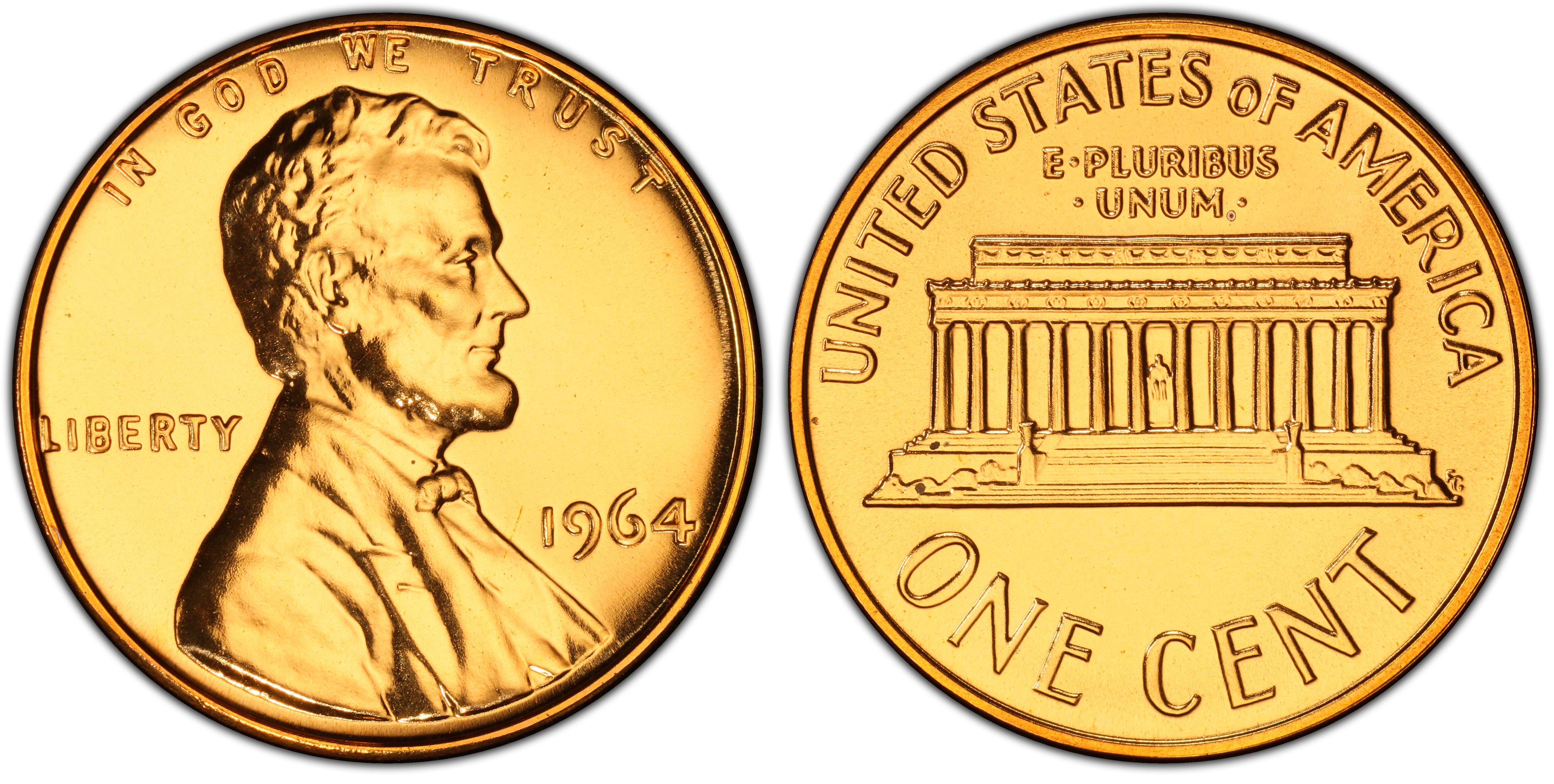 1964 1C, RD (Regular Strike) Lincoln Cent (Modern) - PCGS CoinFacts