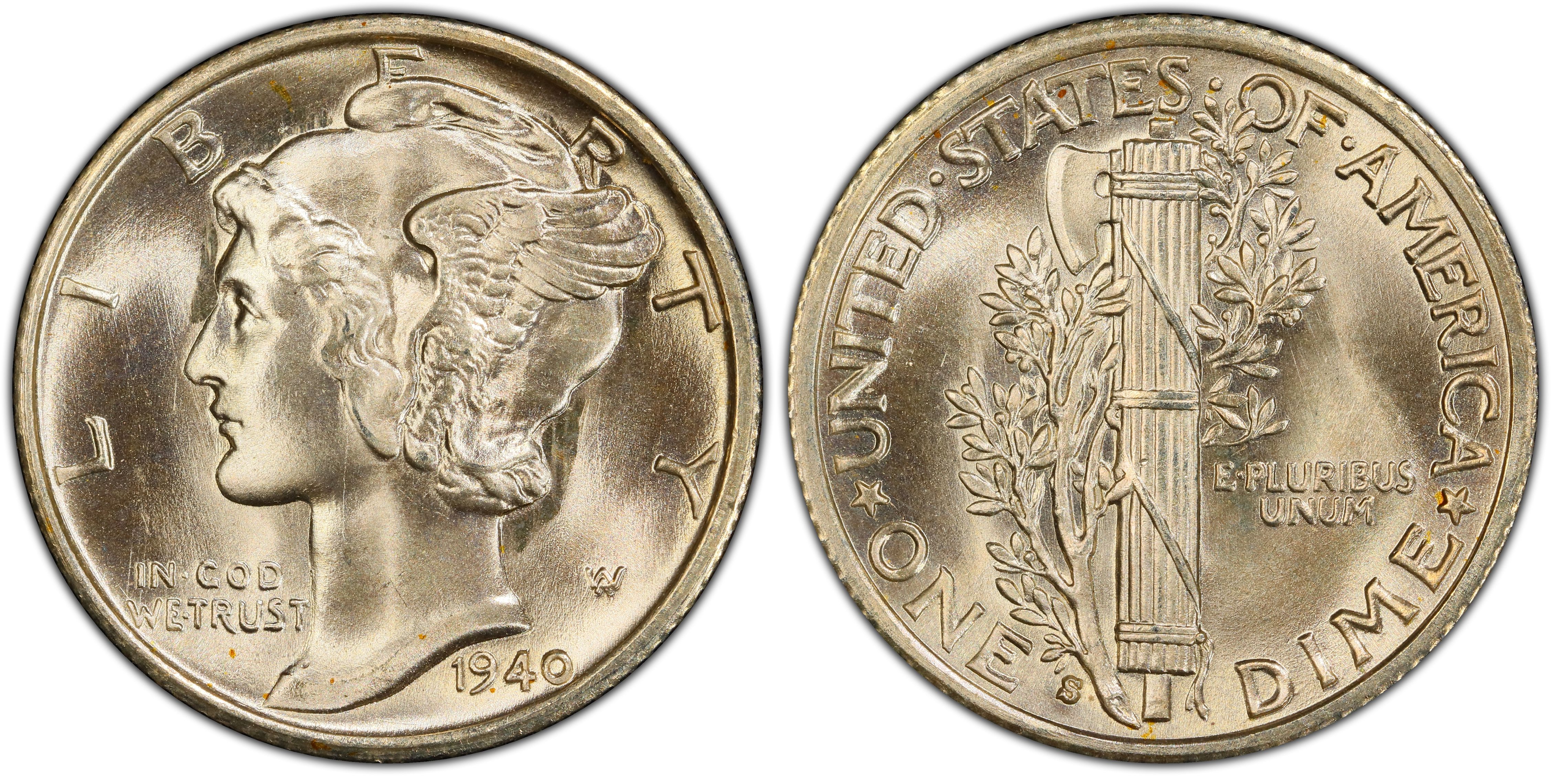 1940-S 10C, FB (Regular Strike) Mercury Dime - PCGS CoinFacts