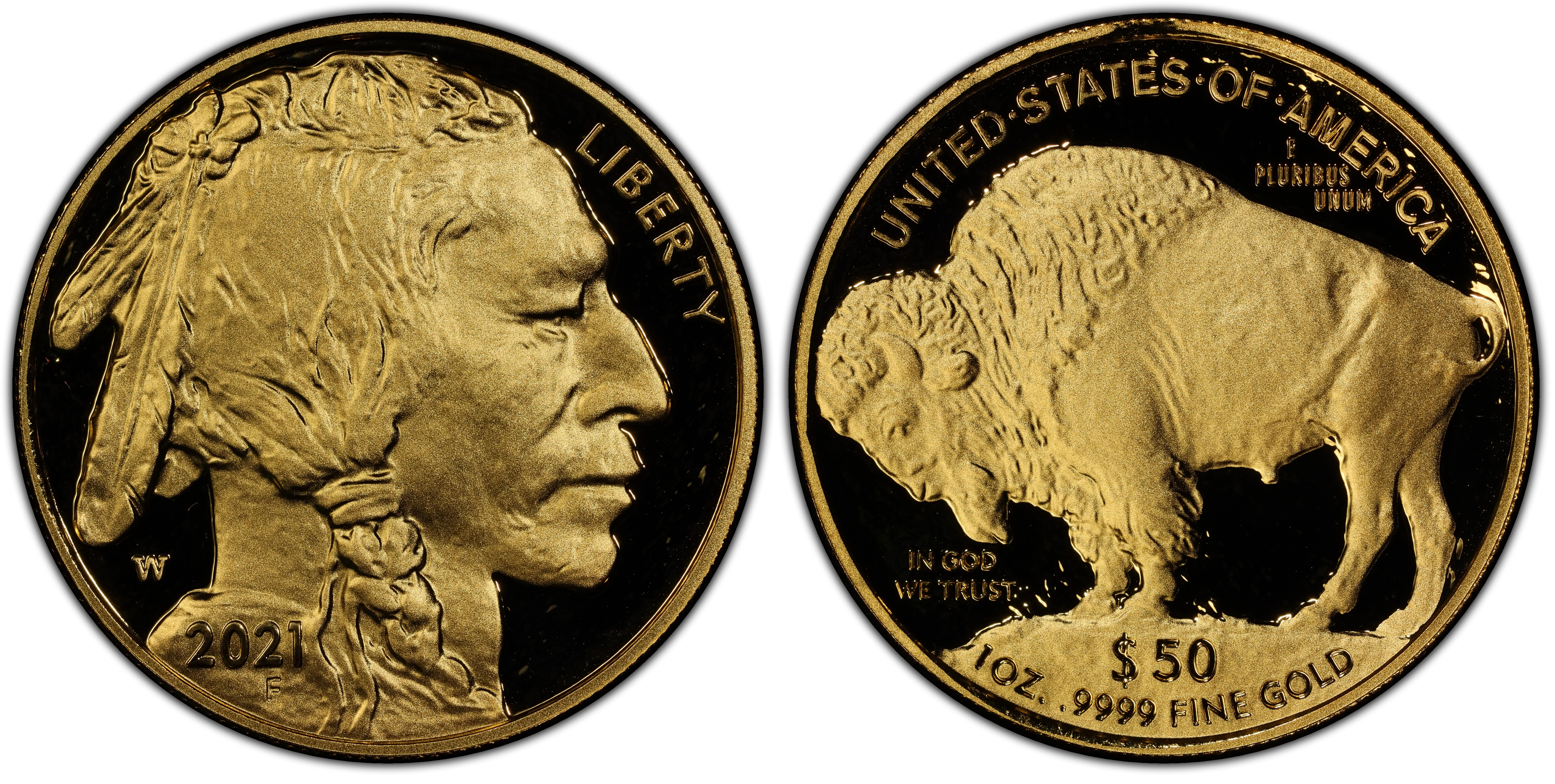 2021-W $50 American Buffalo .9999 Fine Gold, DCAM (Proof) Gold