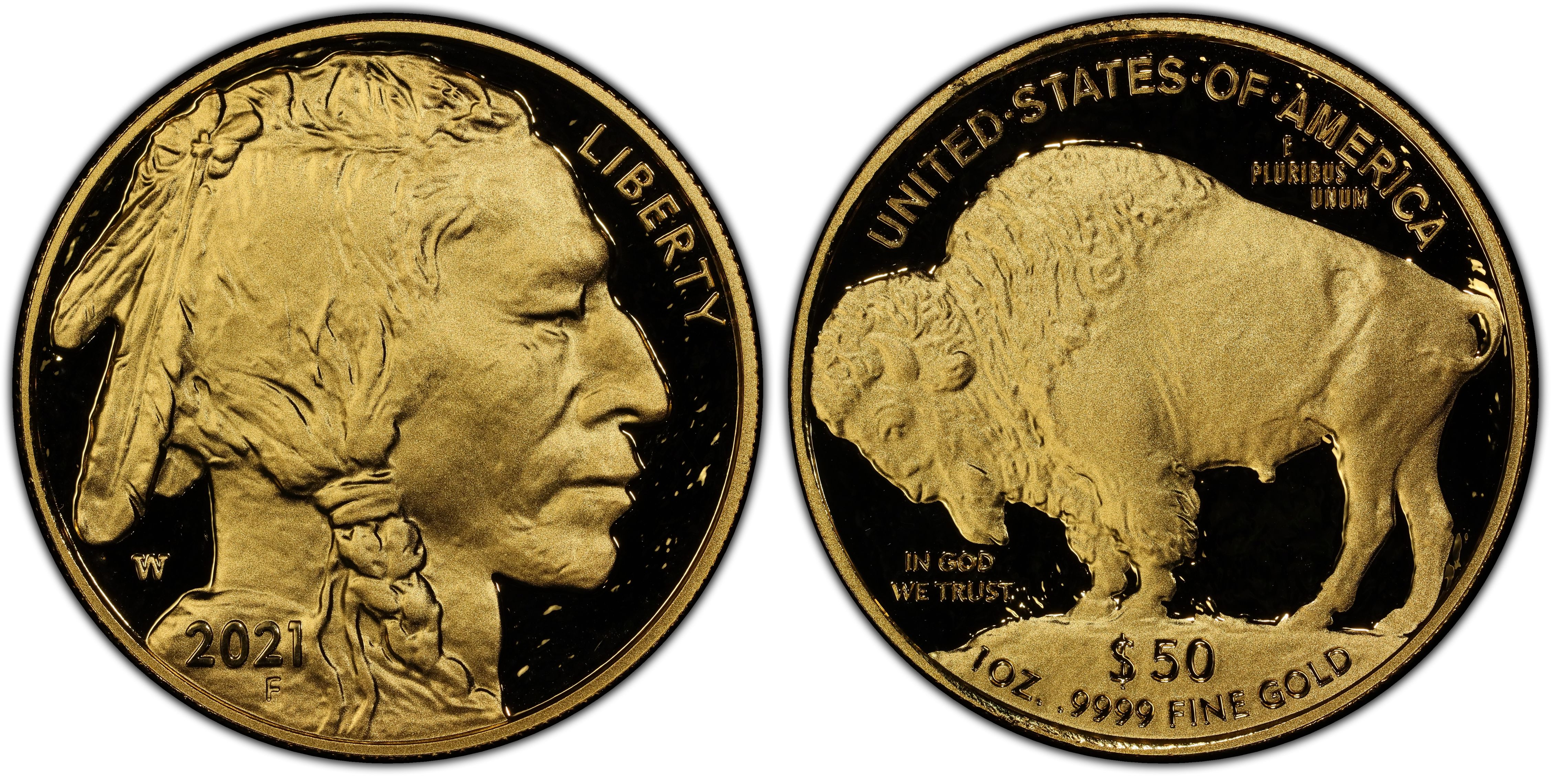 2021-W $50 American Buffalo .9999 Fine Gold, DCAM (Proof) Gold