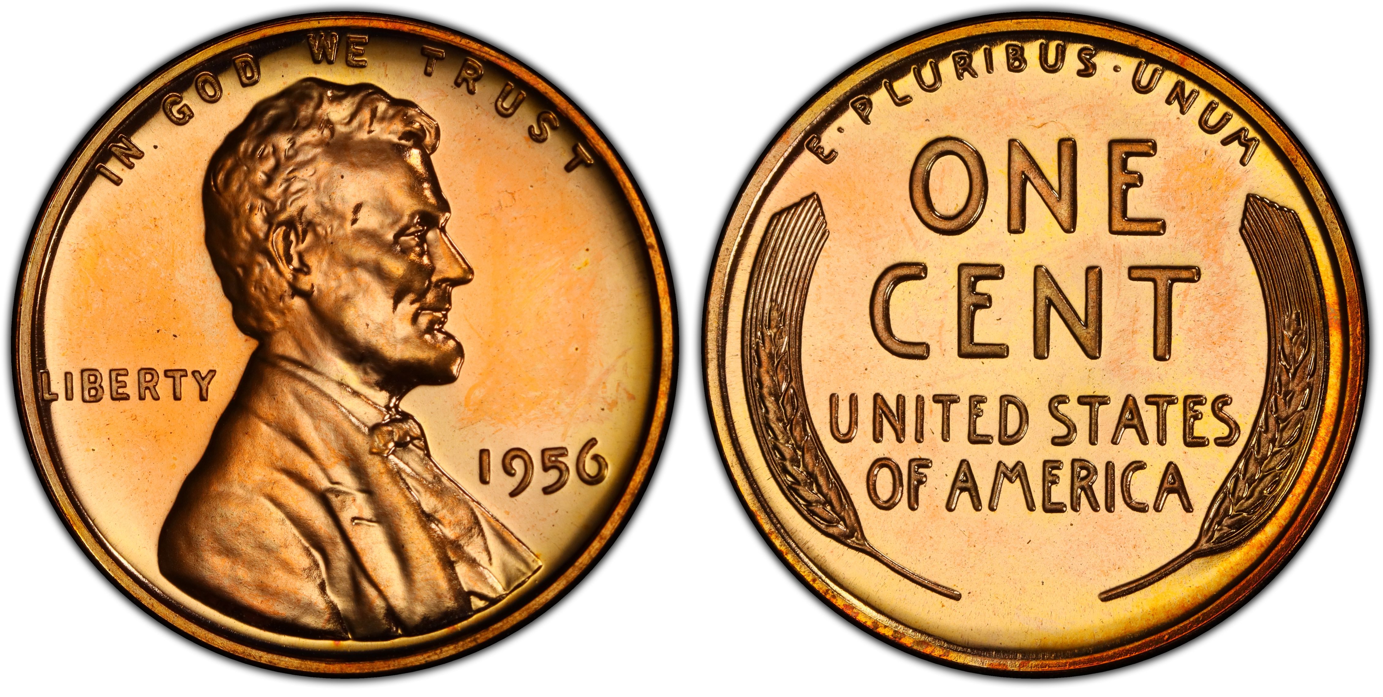 1956 1C, RD (Proof) Lincoln Cent (Wheat Reverse) - PCGS CoinFacts