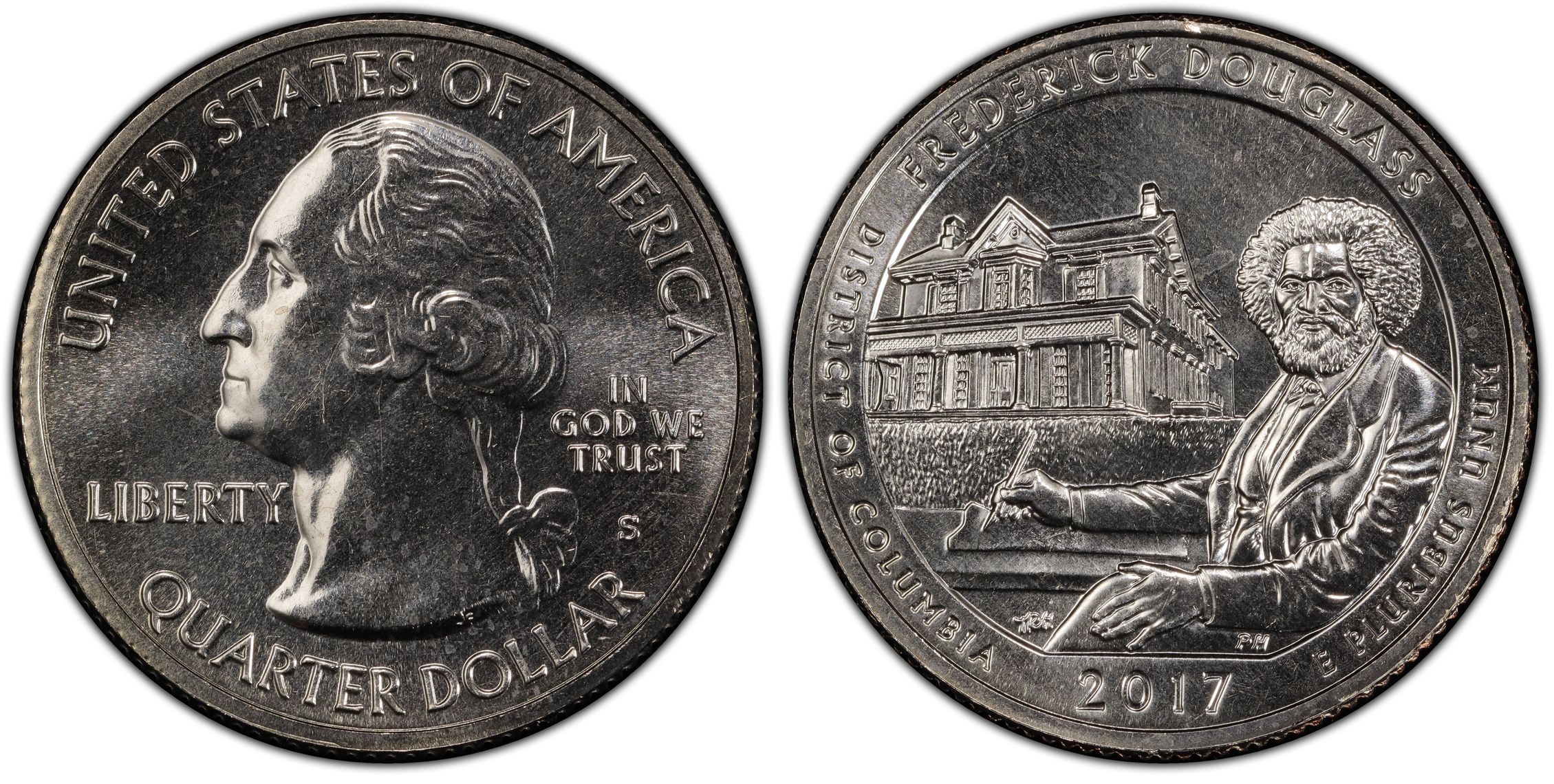 2017 S 25c Frederick Douglass Np Regular Strike Washington America The Beautiful Quarters