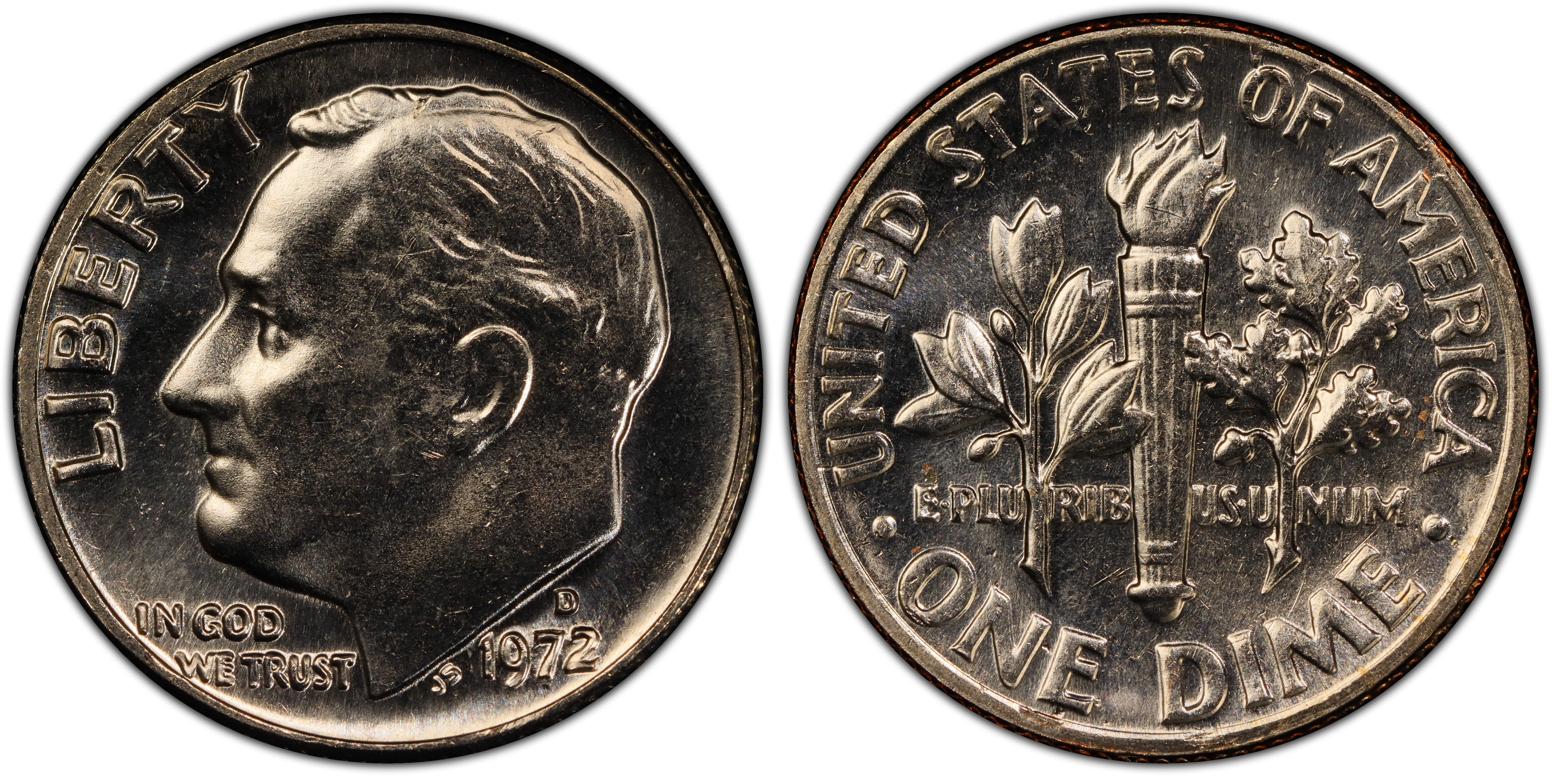 1972-D 10C (Regular Strike) Roosevelt Dime - PCGS CoinFacts