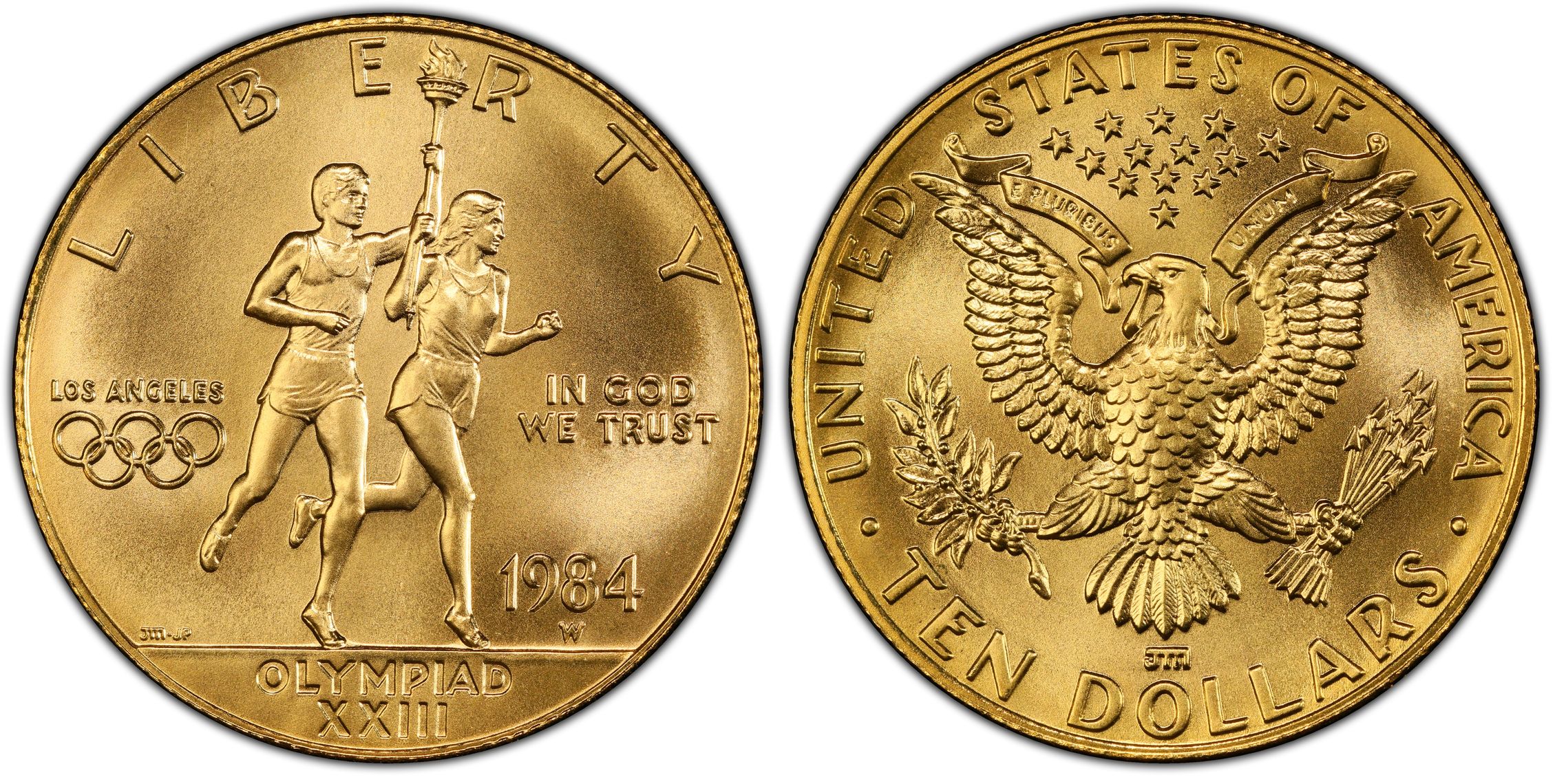 1984-W $10 Olympic (Regular Strike) Modern Gold Commemorative - PCGS ...