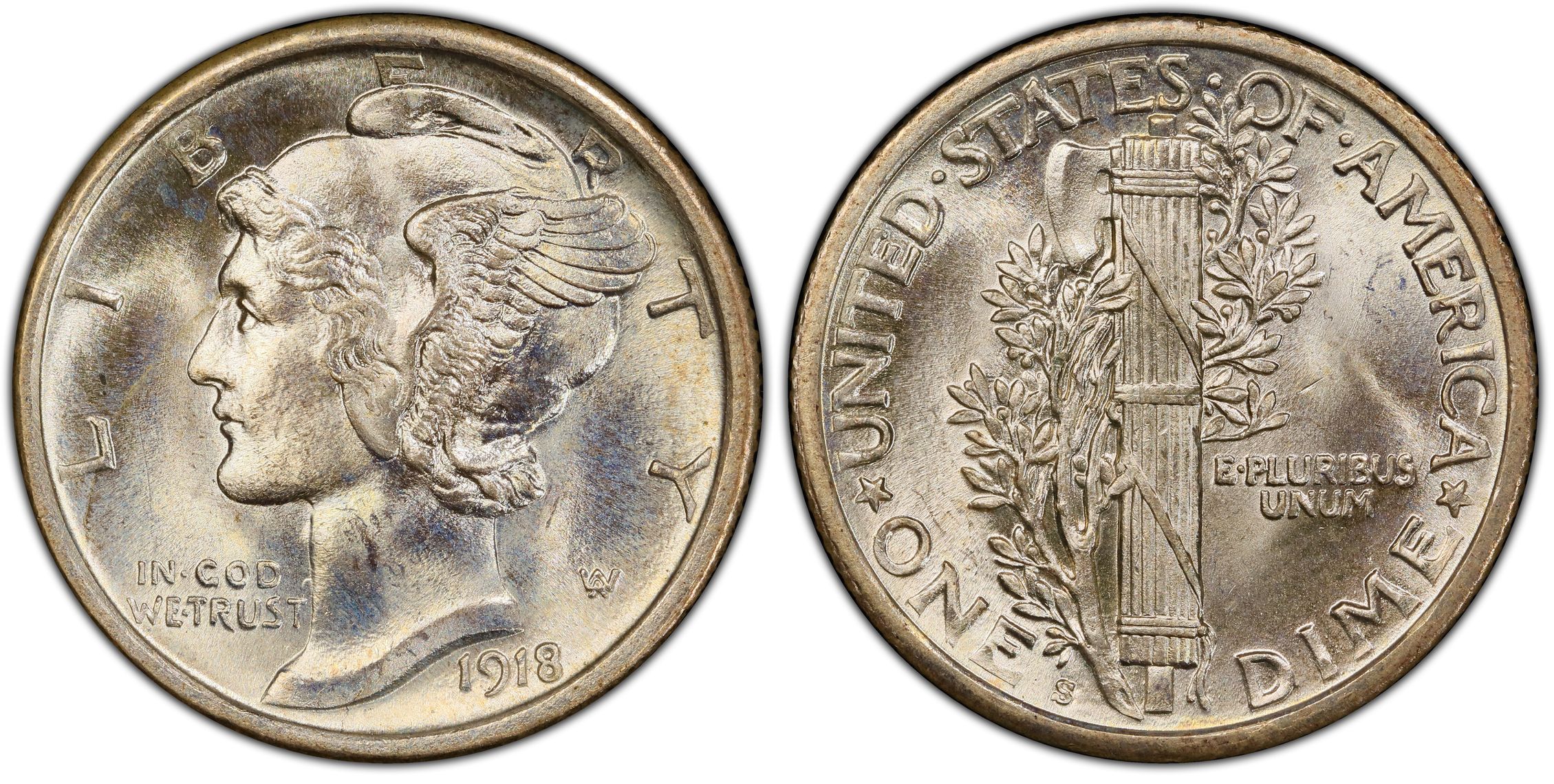 1918-S 10C (Regular Strike) Mercury Dime - PCGS CoinFacts