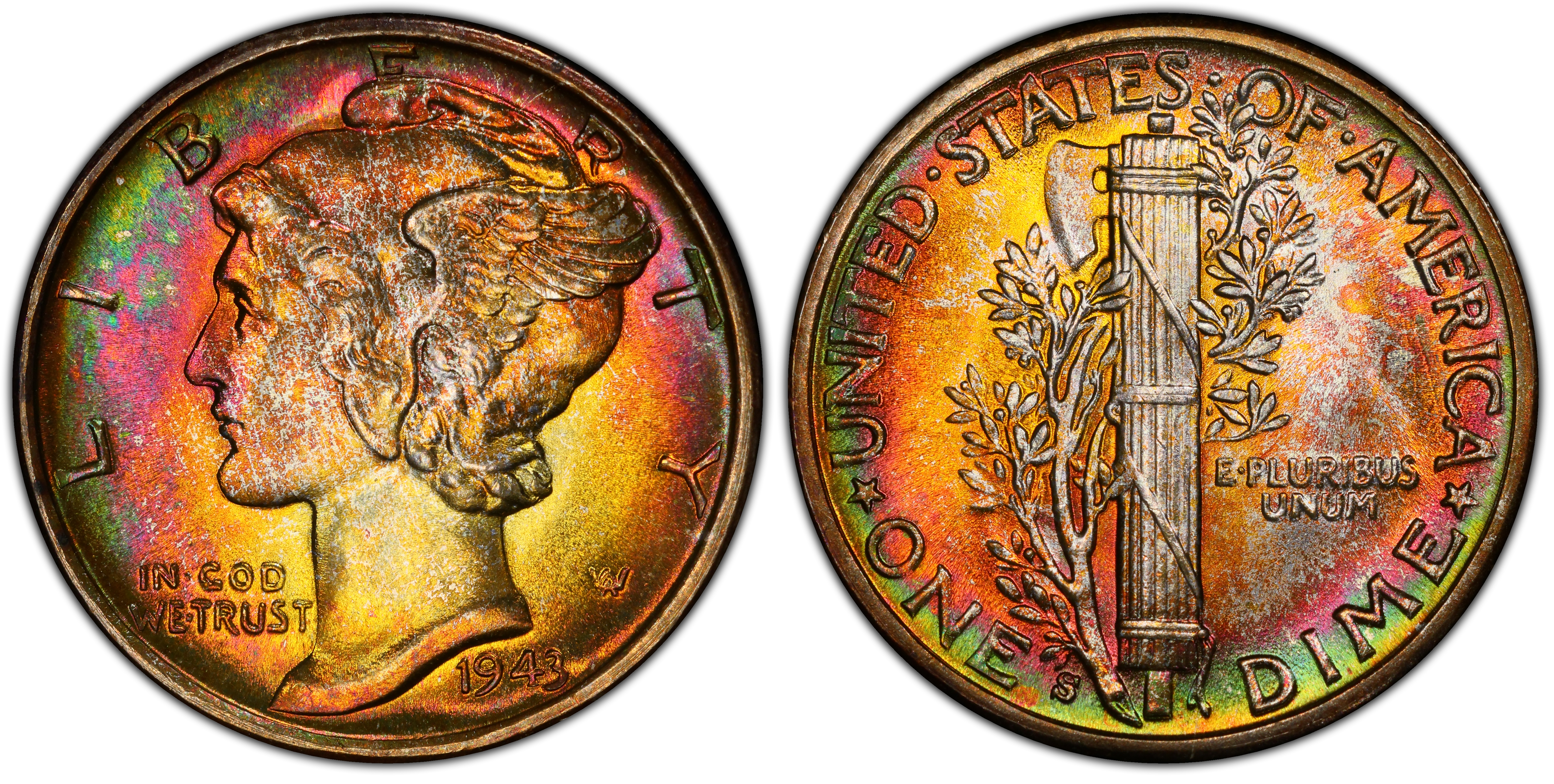 1943-S 10C, FB (Regular Strike) Mercury Dime - PCGS CoinFacts