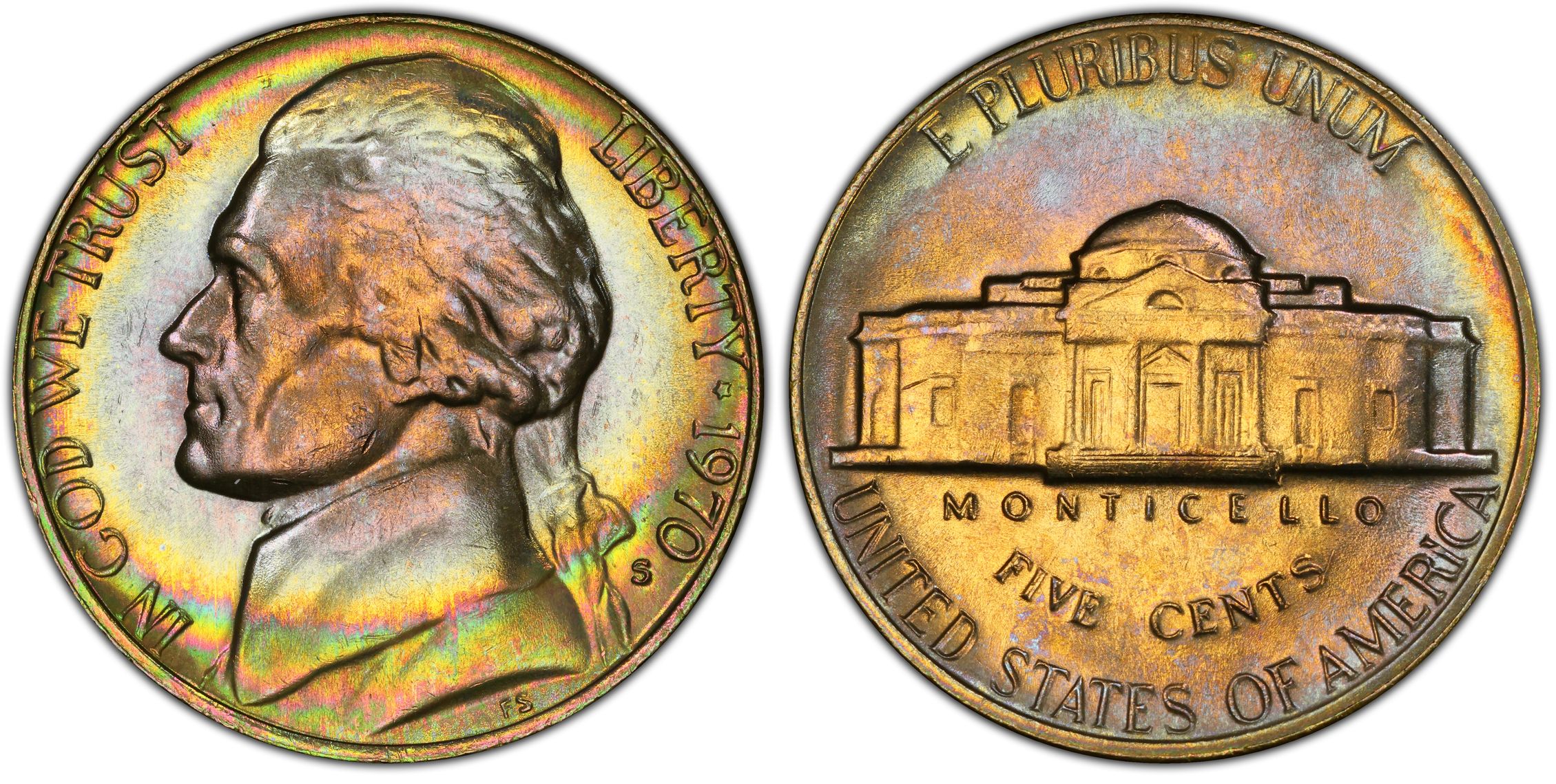 1970-S 5C (Regular Strike) Jefferson Nickel - PCGS CoinFacts