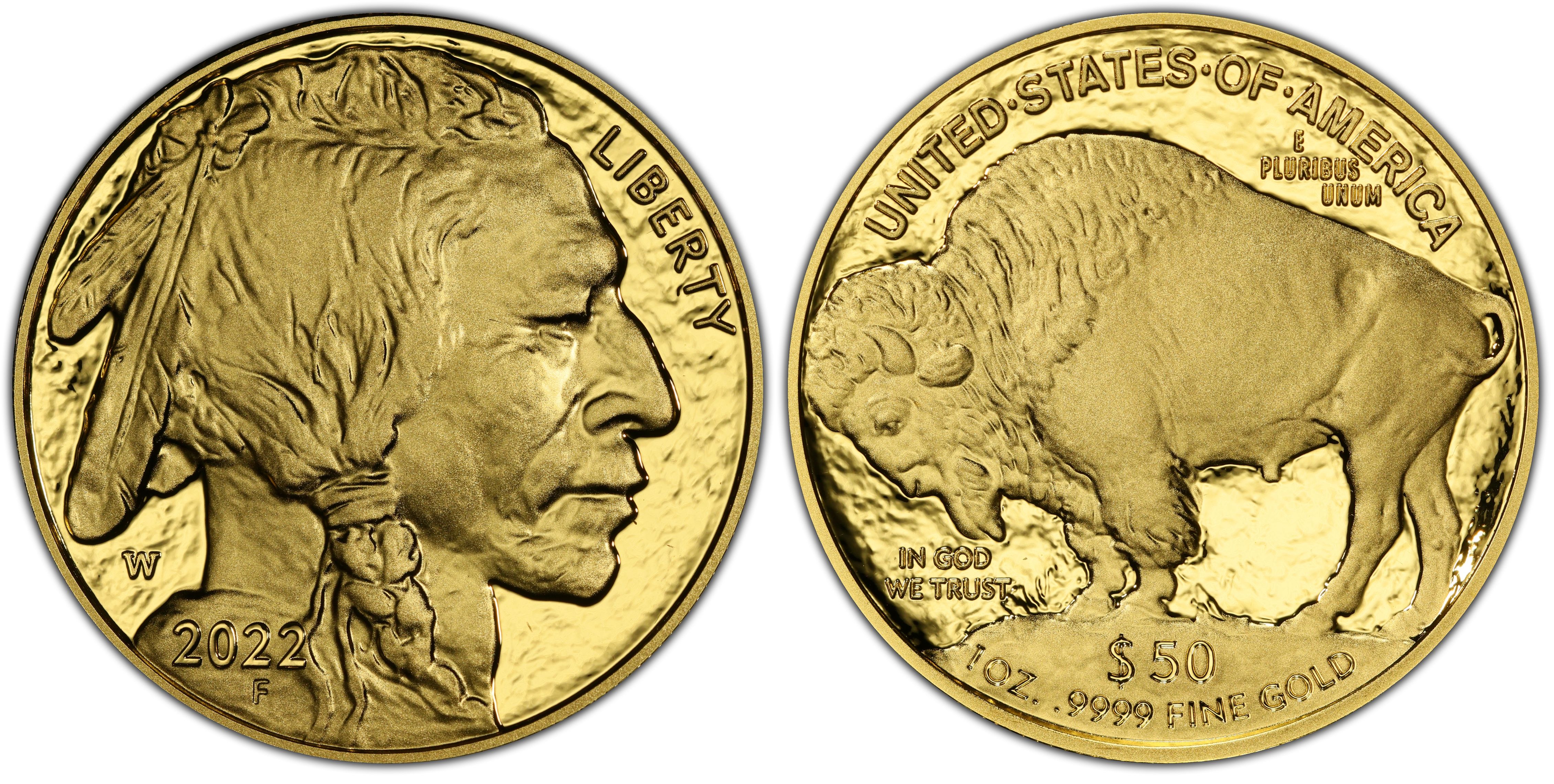 2022-W $50 American Buffalo .9999 Fine Gold, DCAM (Proof) Gold