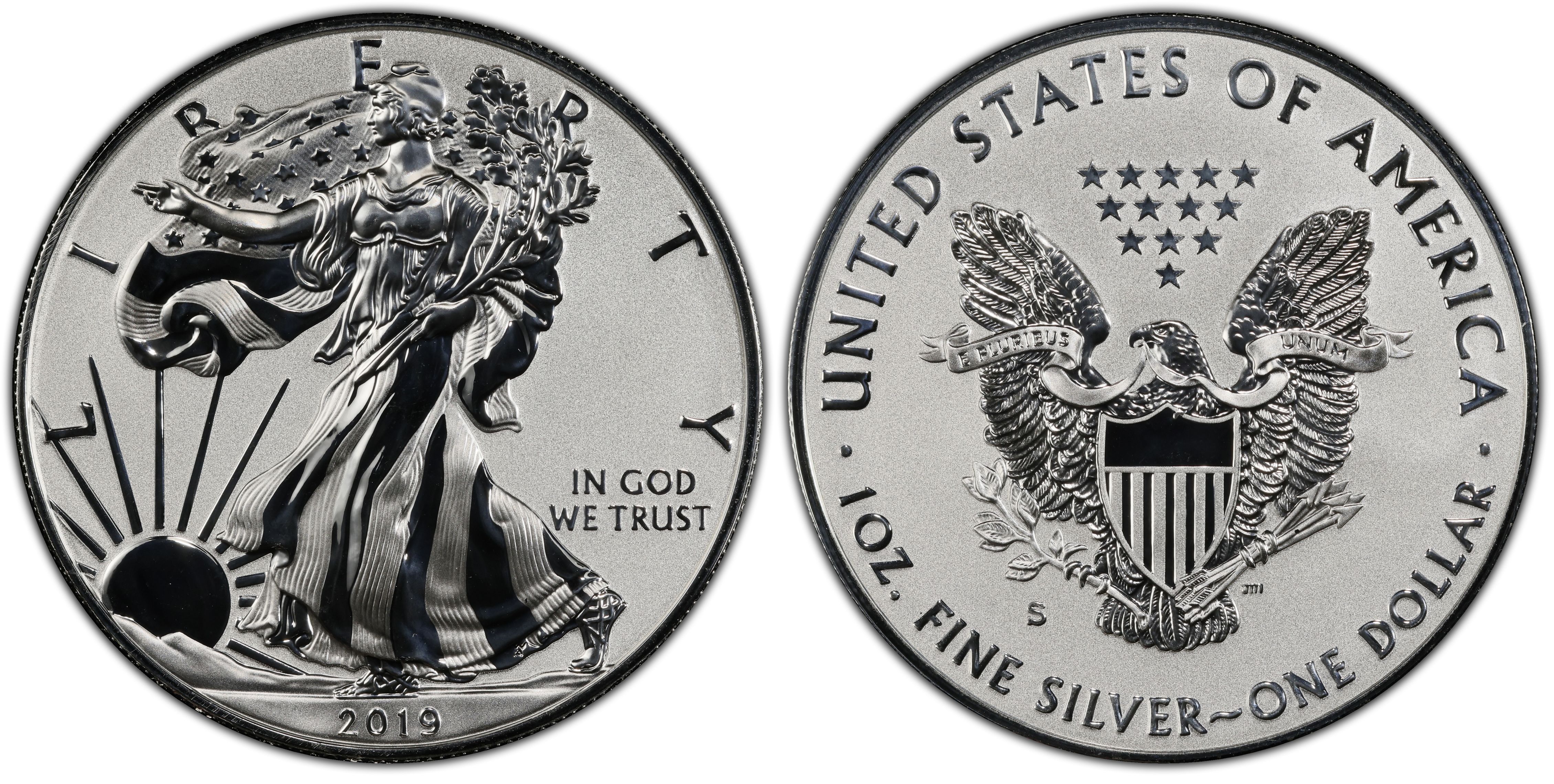 アンティークコイン 銀貨 2019-S Enhanced Reverse Proof Silver Eagle