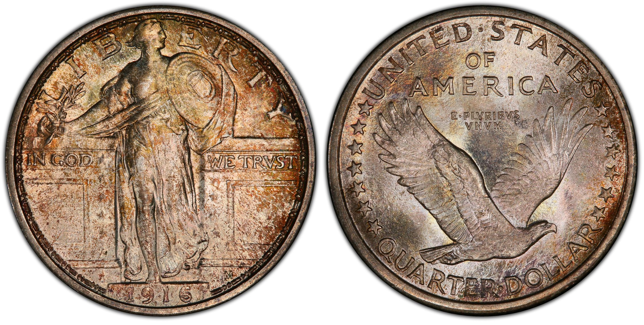 1916 25C Standing Liberty (Regular Strike) Standing Liberty Quarter - PCGS  CoinFacts