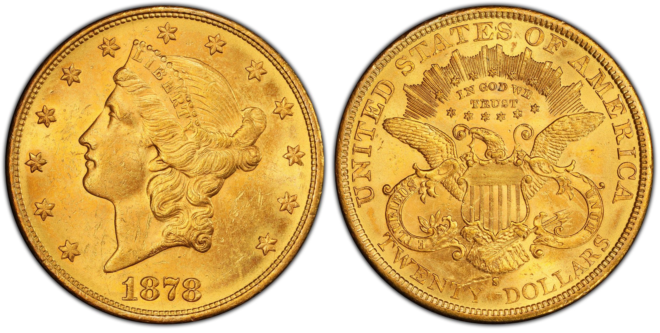 1878-S $20 (Regular Strike) Liberty Head $20 - PCGS CoinFacts