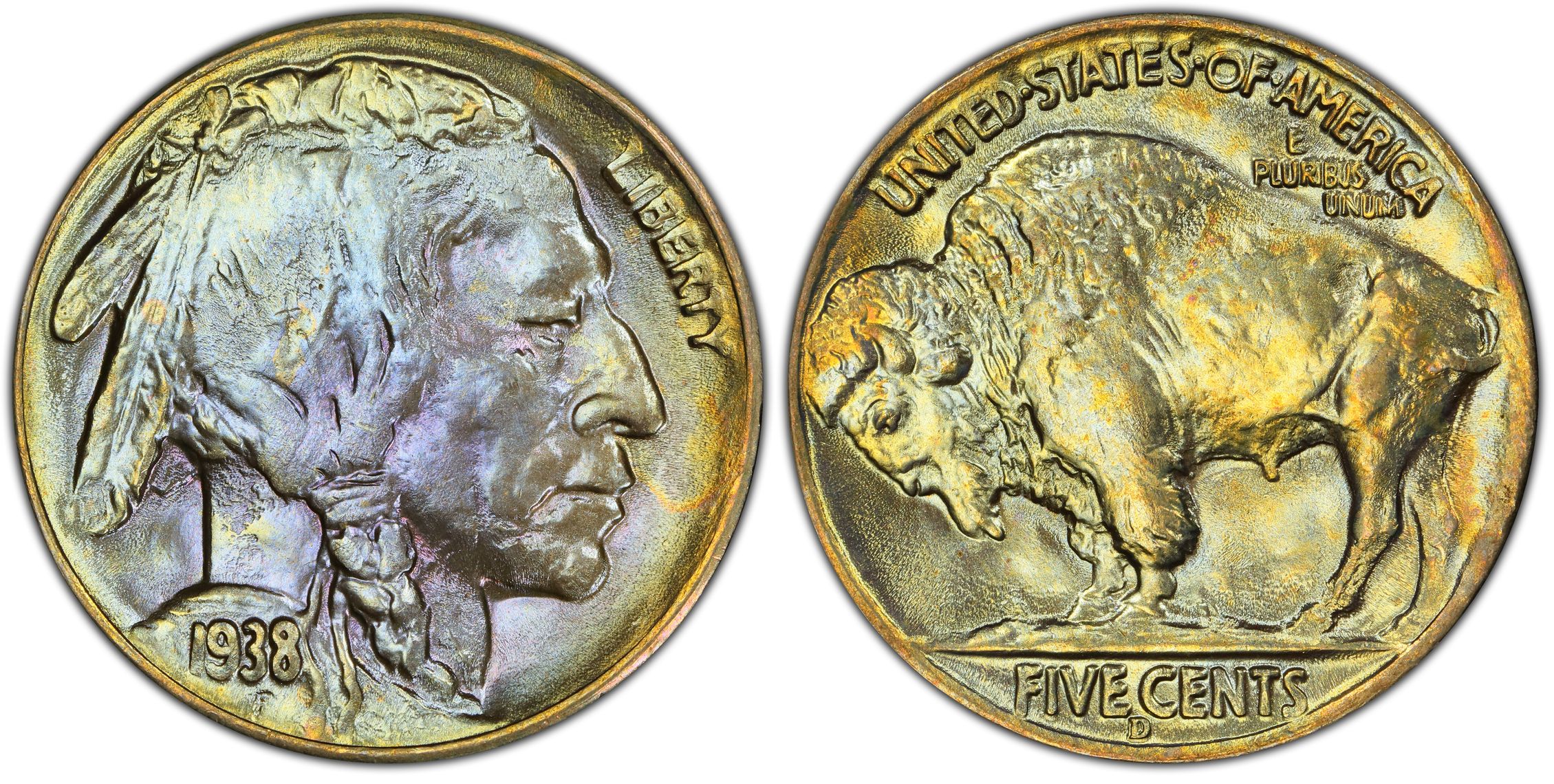 1938 D D 5C Buffalo Regular Strike Buffalo Nickel PCGS CoinFacts