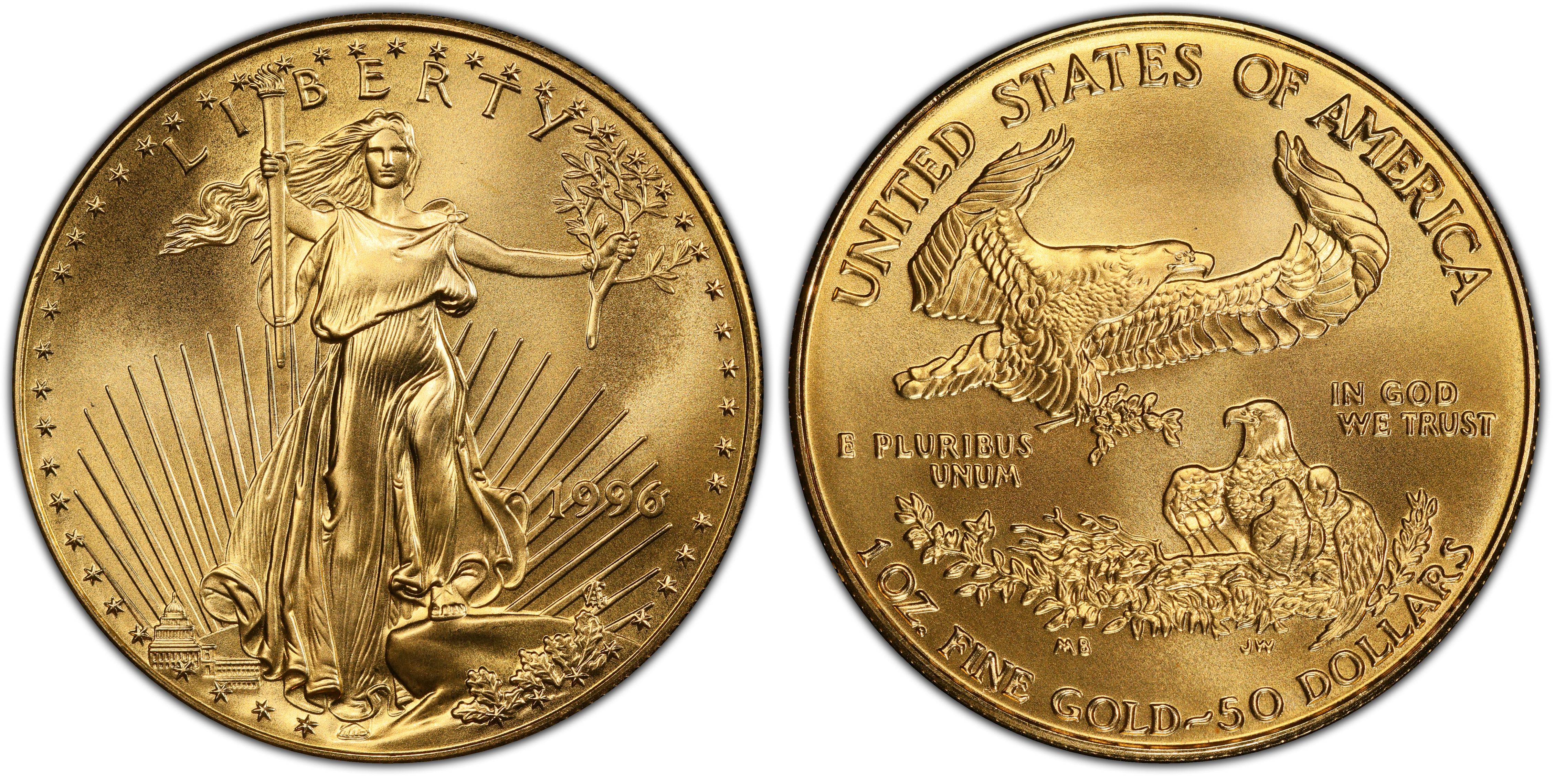 1996 $50 Gold Eagle (Regular Strike) Gold Eagles - PCGS CoinFacts