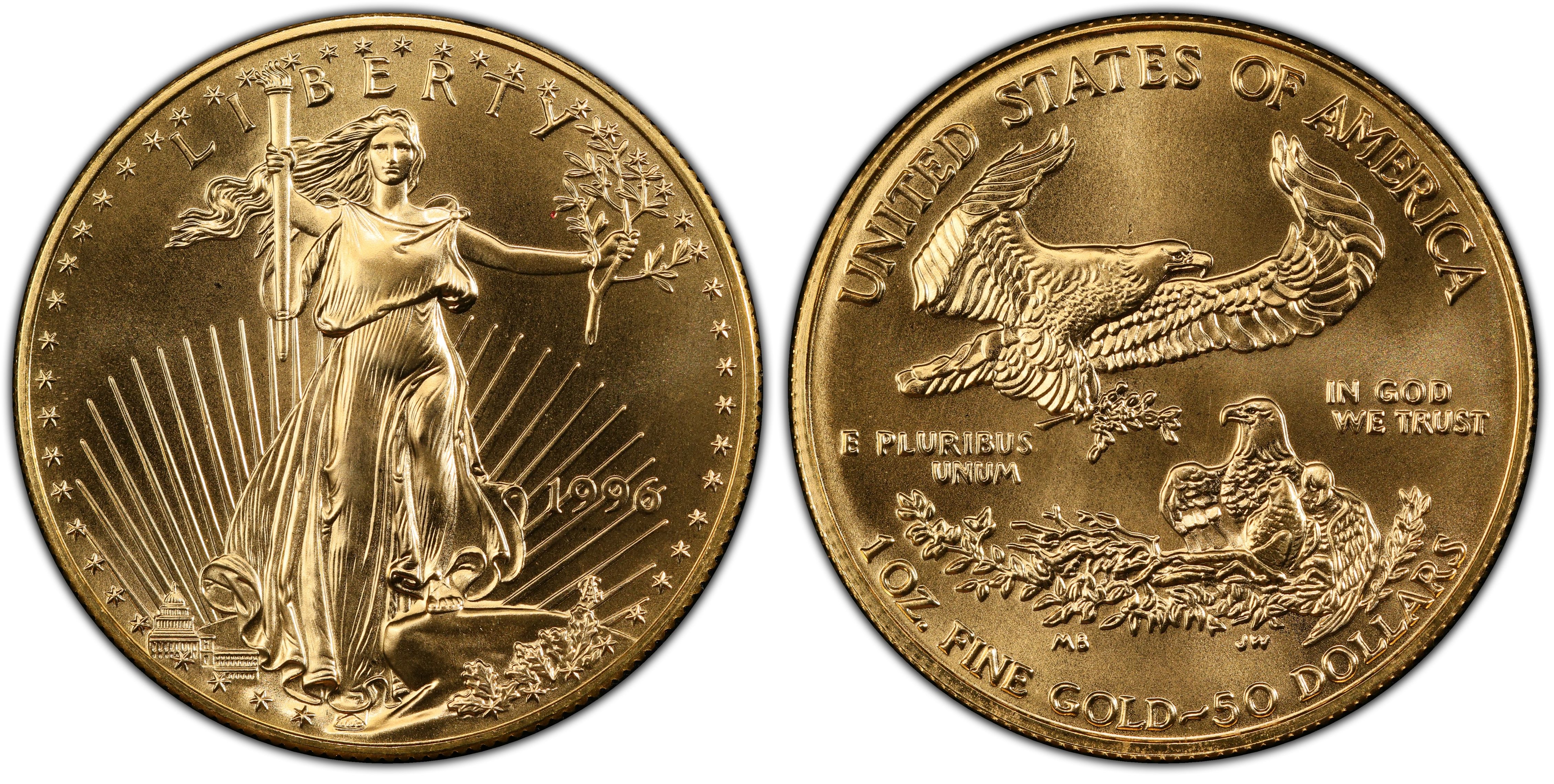 1996 $50 Gold Eagle (Regular Strike) Gold Eagles - PCGS CoinFacts