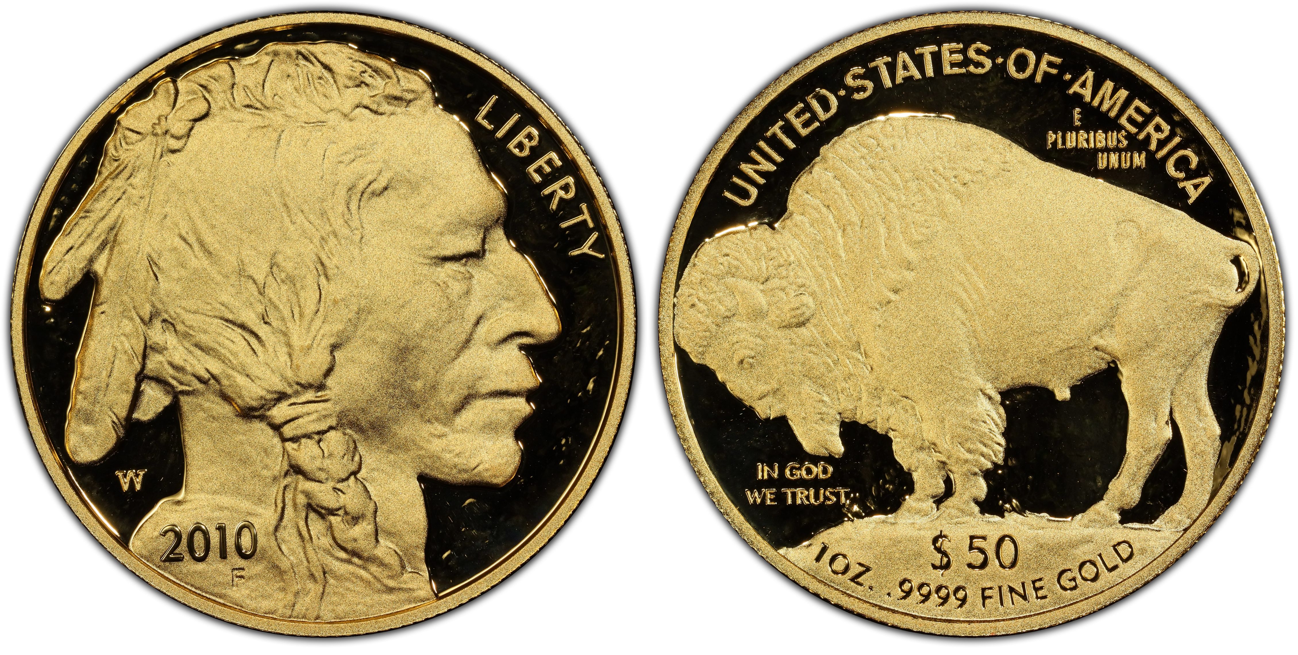 2010-W $50 American Buffalo .9999 Fine Gold, DCAM (Proof) Gold