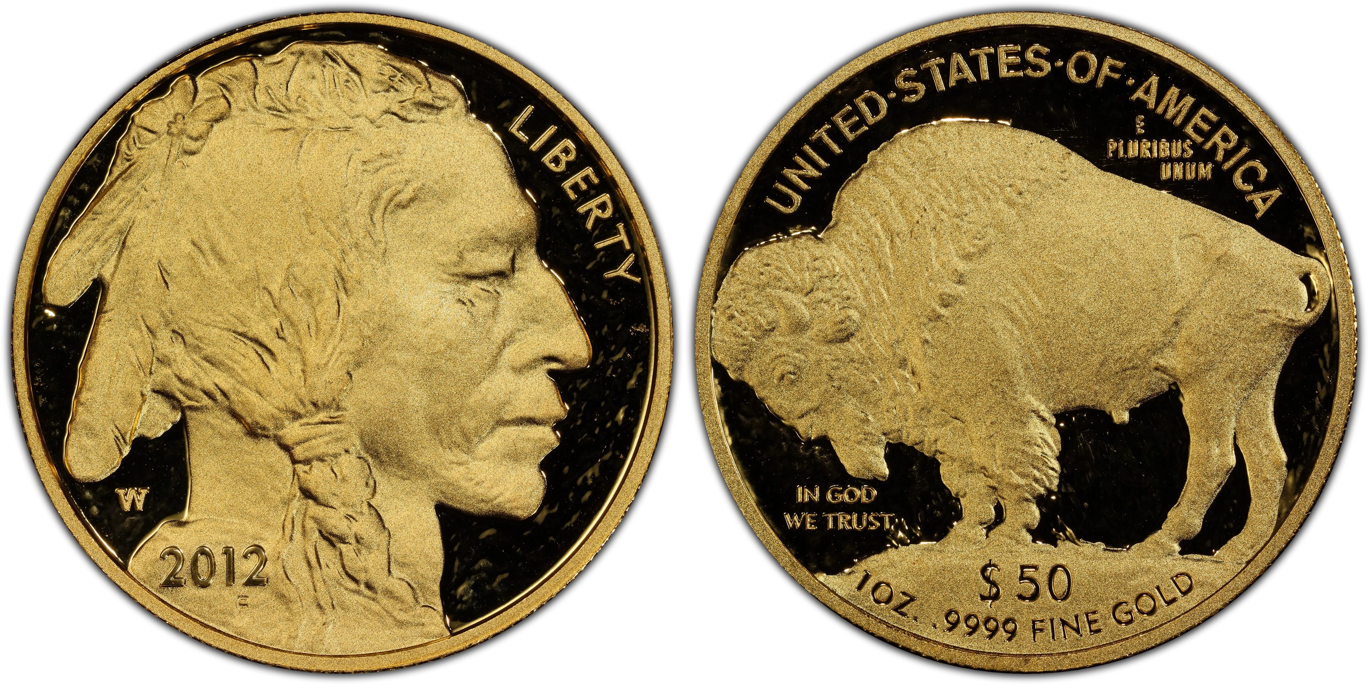 2012-W $50 American Buffalo .9999 Fine Gold, DCAM (Proof) Gold