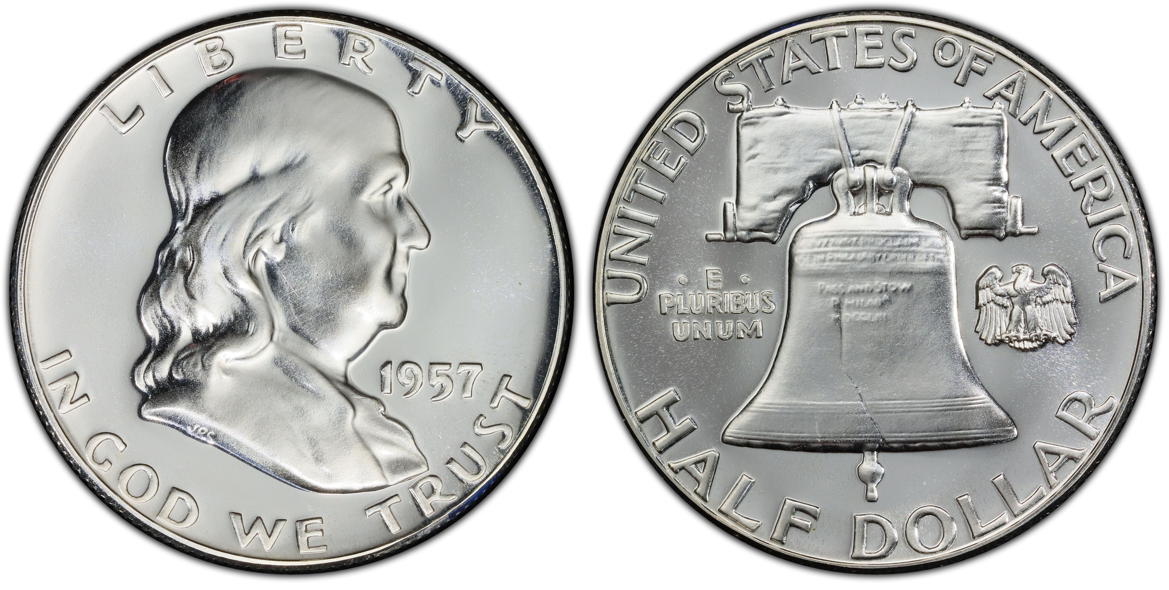 1957 50C (Proof) Franklin Half Dollar - PCGS CoinFacts