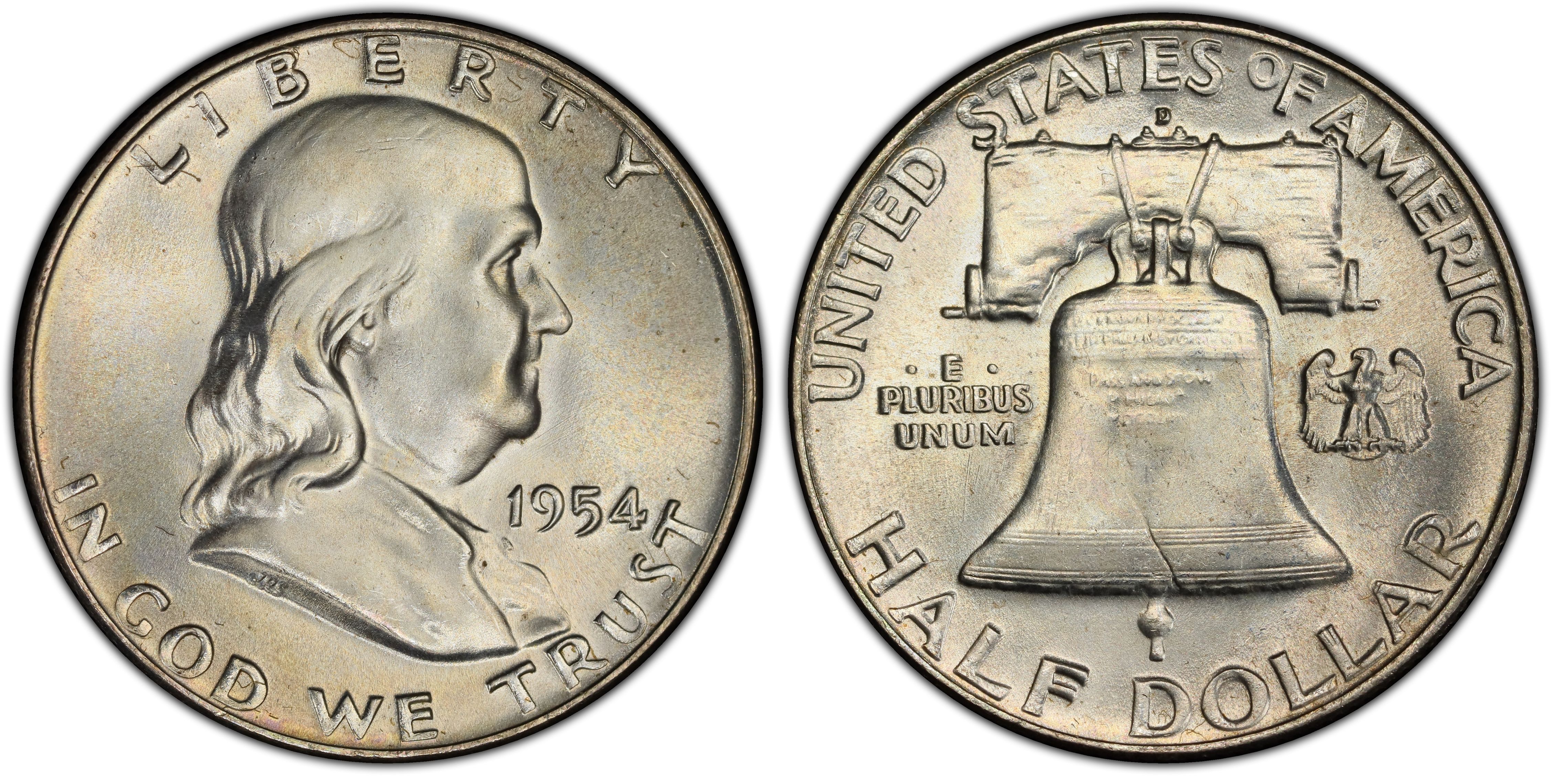 1954-D 50C, FBL (Regular Strike) Franklin Half Dollar - PCGS CoinFacts