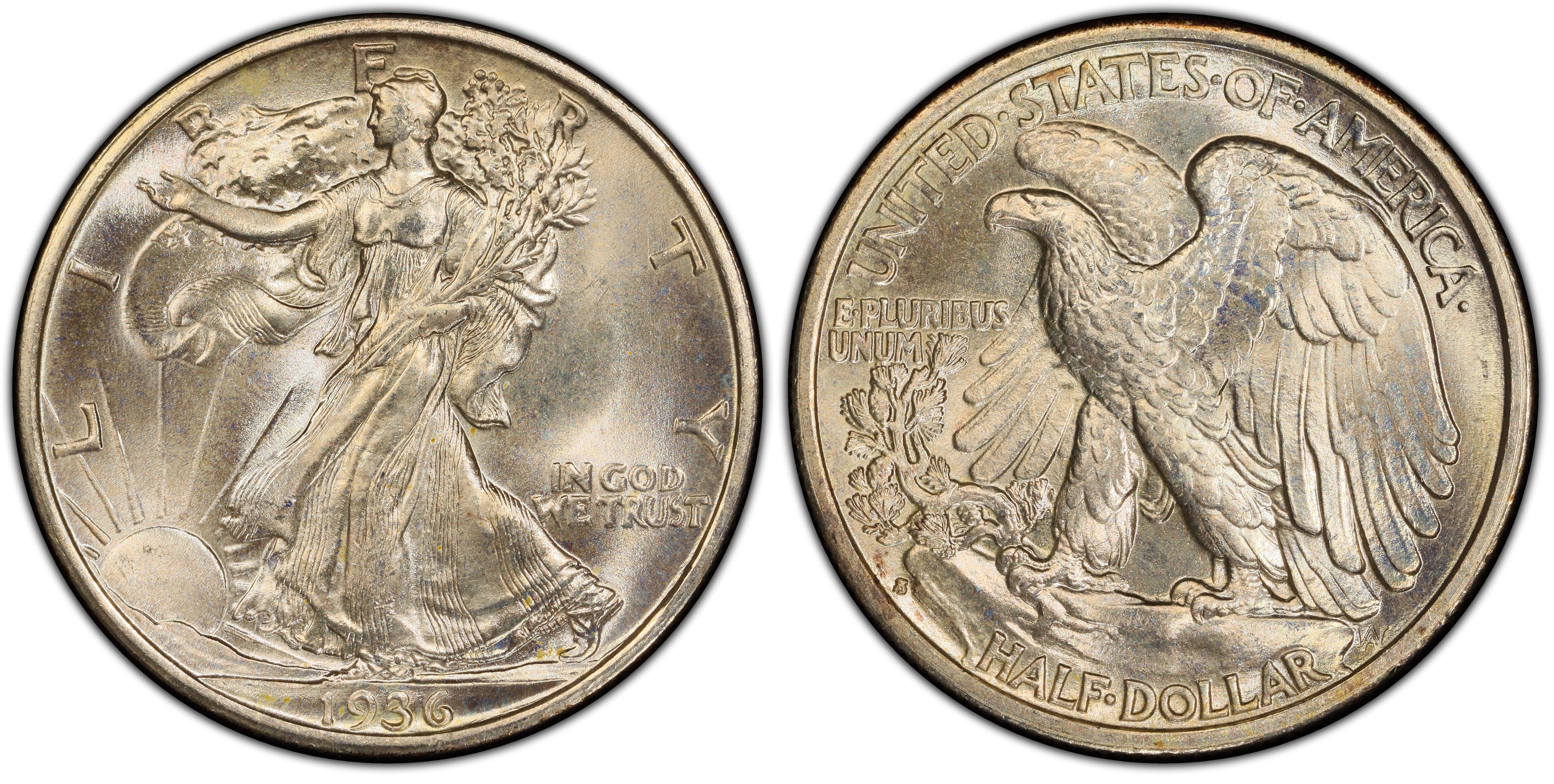 1936-S 50C (Regular Strike) Walking Liberty Half Dollar - PCGS