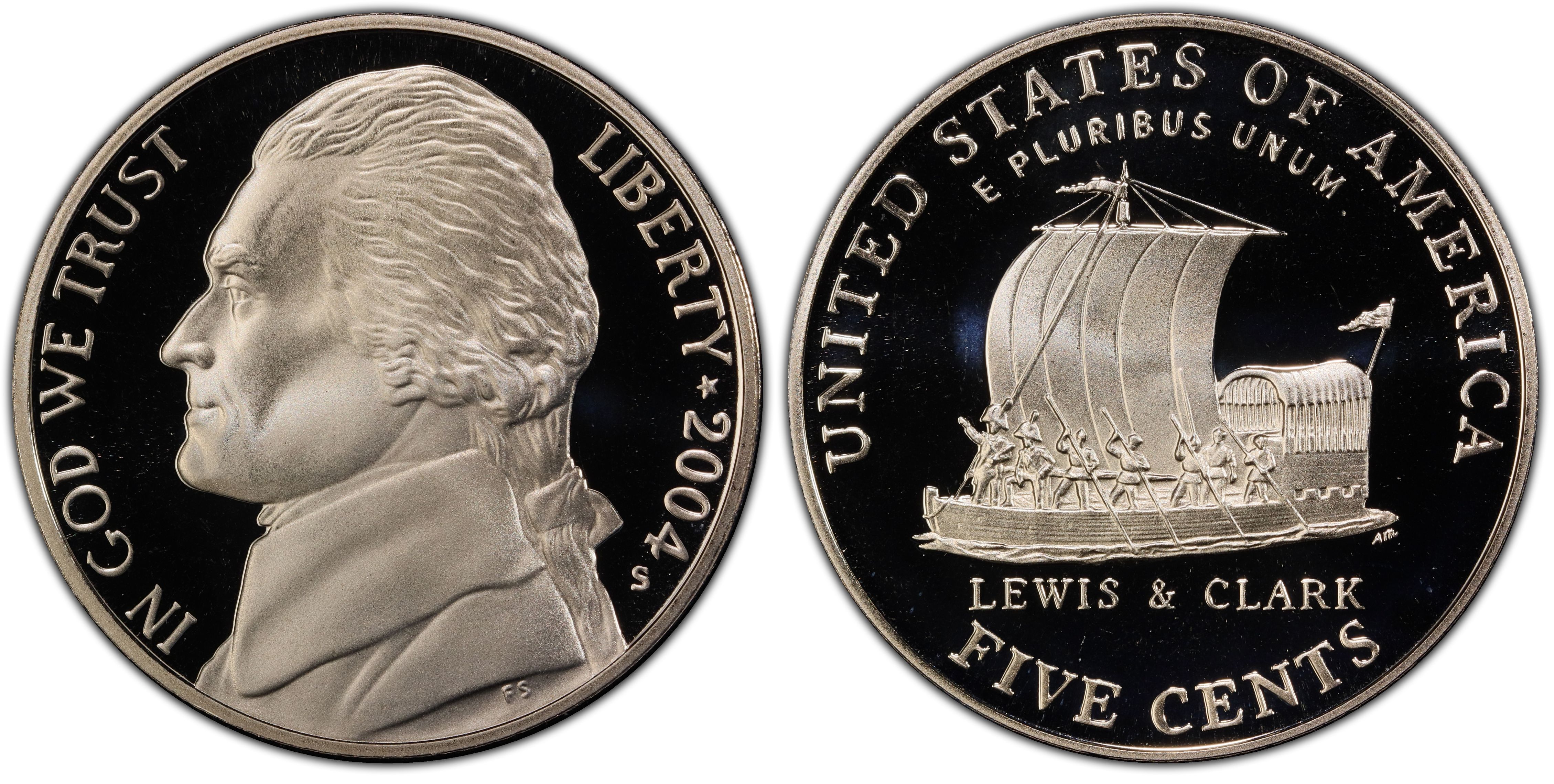 2004-S 5C Keel Boat, DCAM (Proof) Jefferson Nickel - PCGS CoinFacts