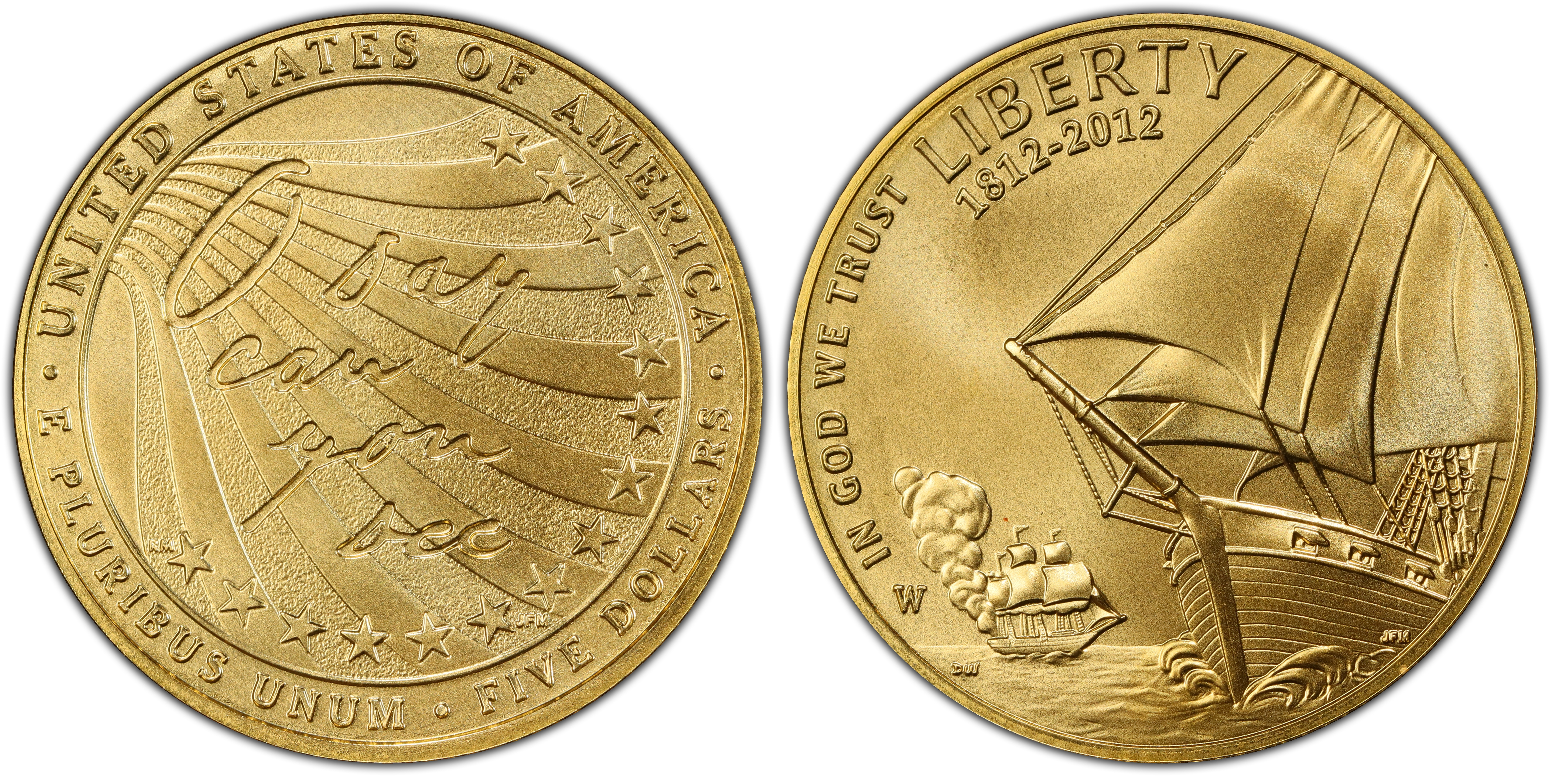 2012-W $5 Star-Spangled Banner (Regular Strike) Modern Gold