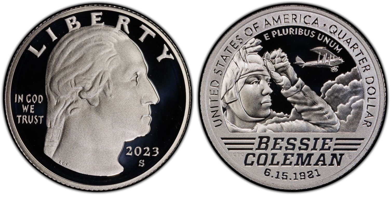 2023S 25C Bessie ColemanSilver First Strike, DCAM (Proof) American