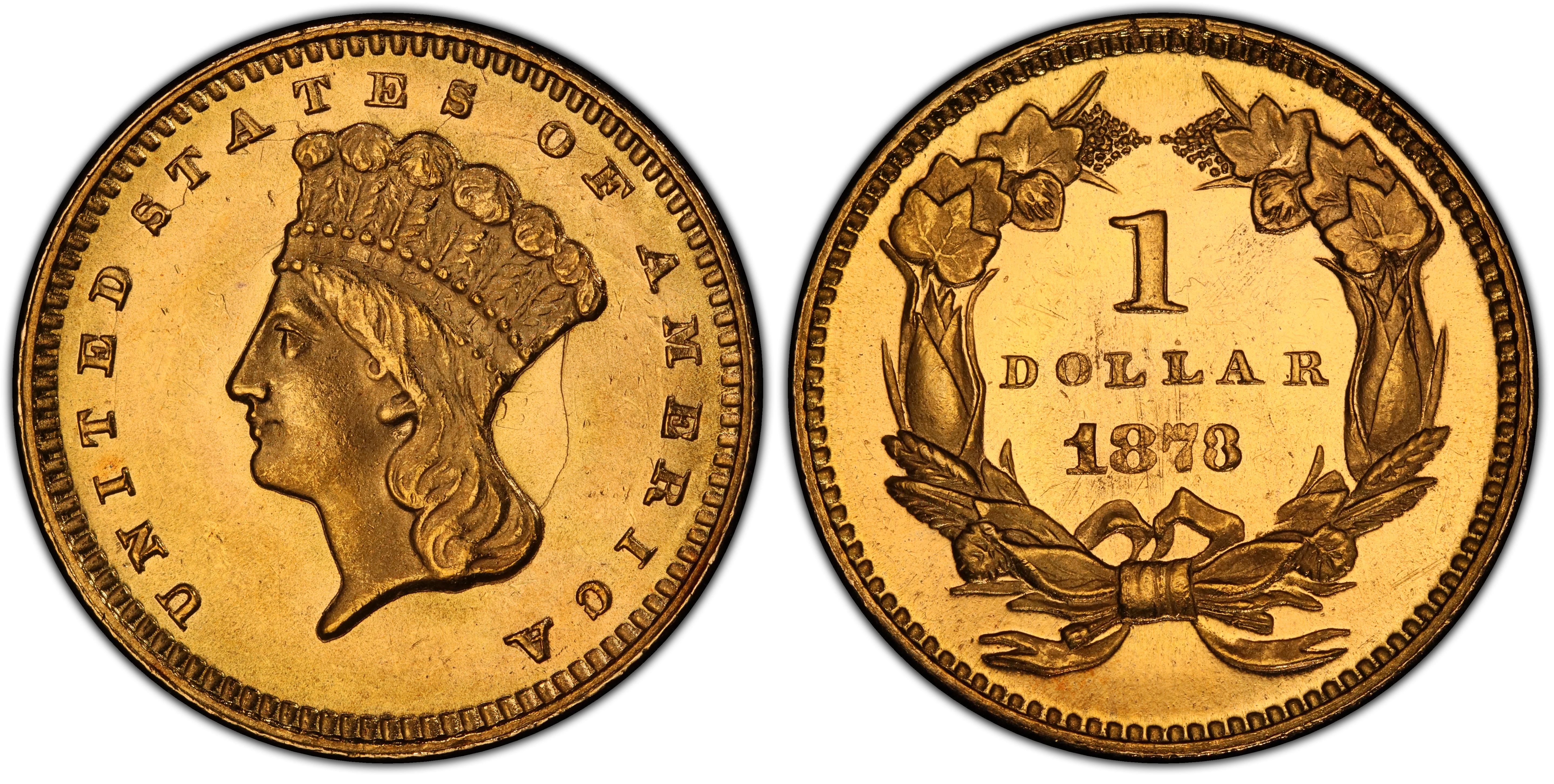 1873 G$1 Closed 3 (Regular Strike) Gold Dollar - PCGS CoinFacts