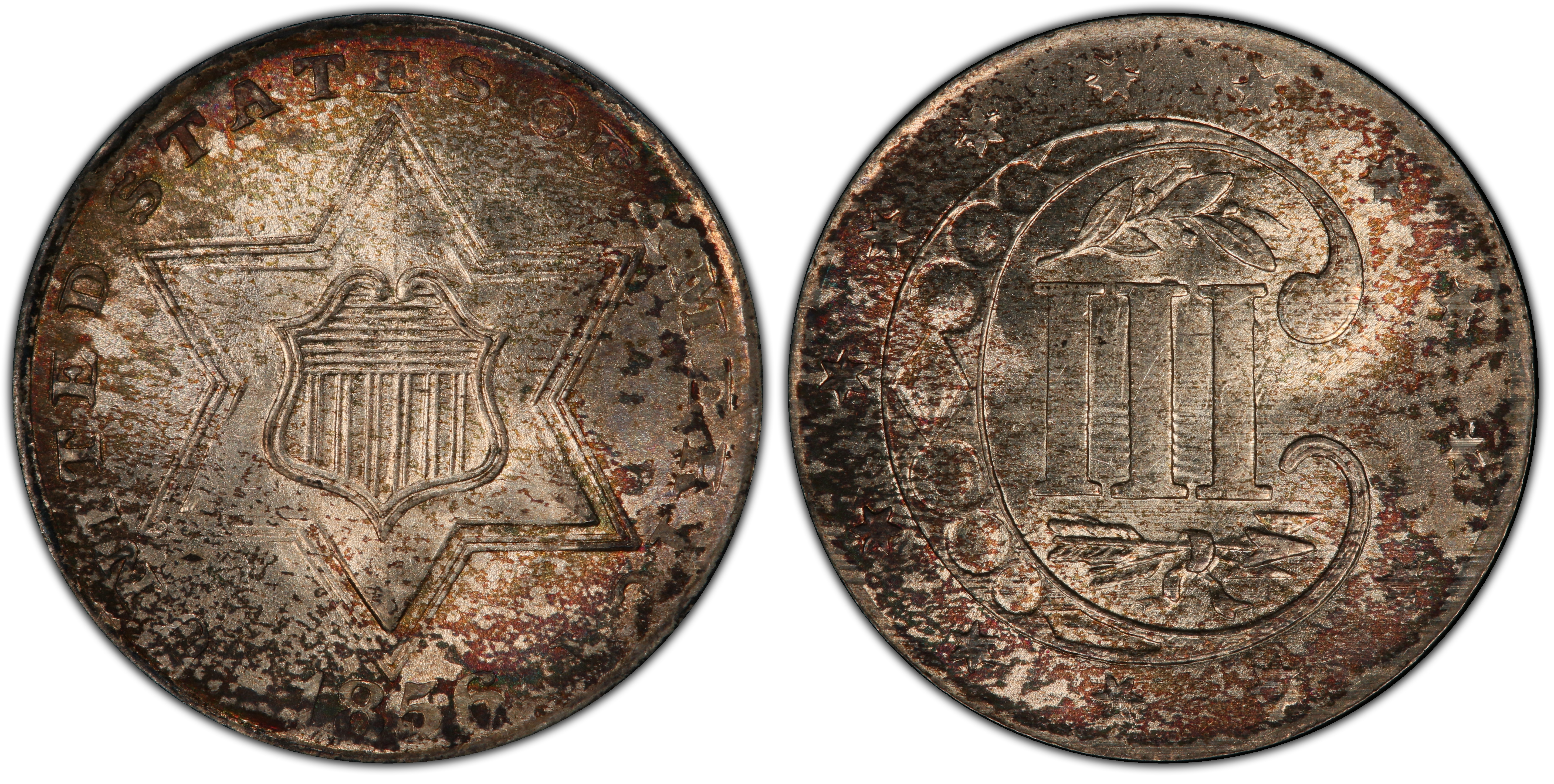 1856 3CS (Regular Strike) Three Cent Silver - PCGS CoinFacts