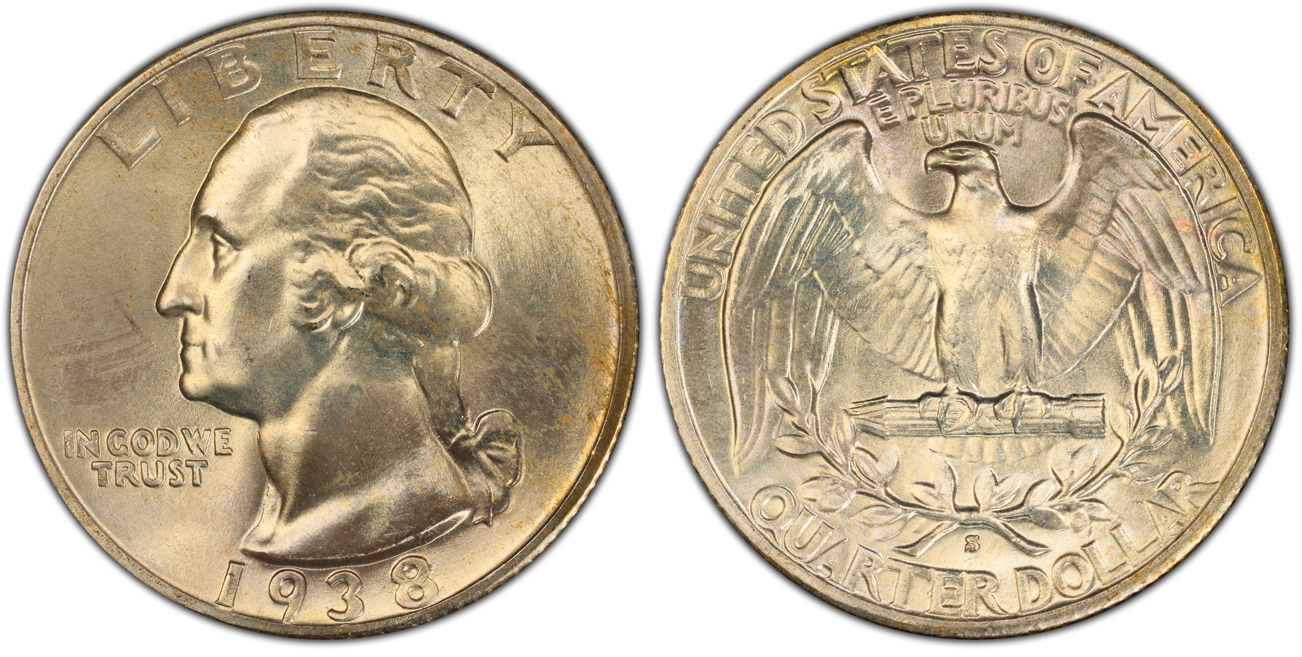 1938-S 25C (Regular Strike) Washington Quarter - PCGS CoinFacts