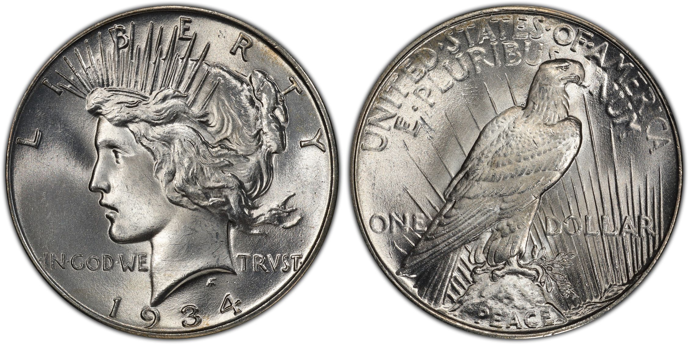 1934 $1 (Regular Strike) Peace Dollar - PCGS CoinFacts