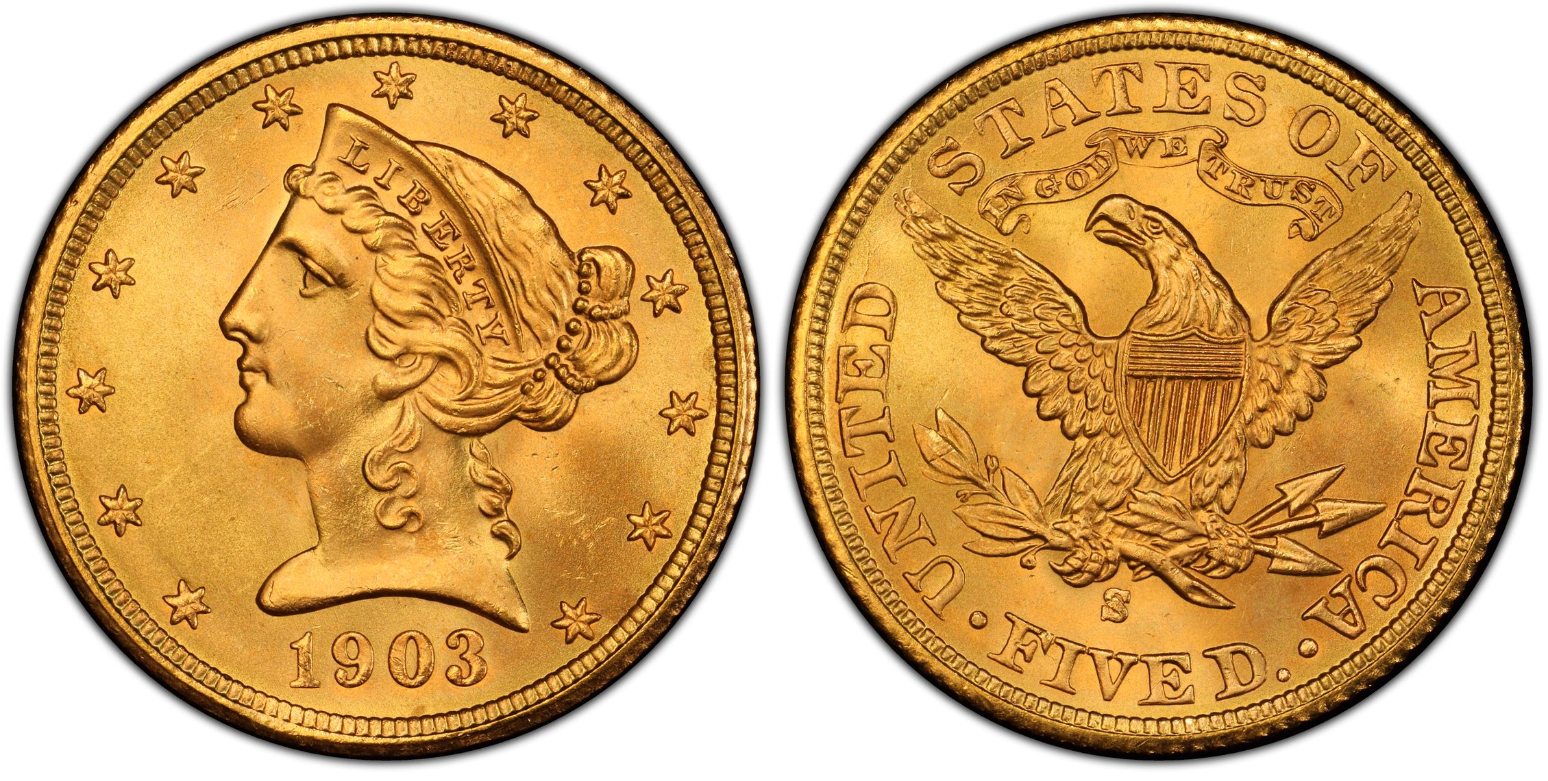 1903-S $5 (Regular Strike) Liberty Head $5 - PCGS CoinFacts