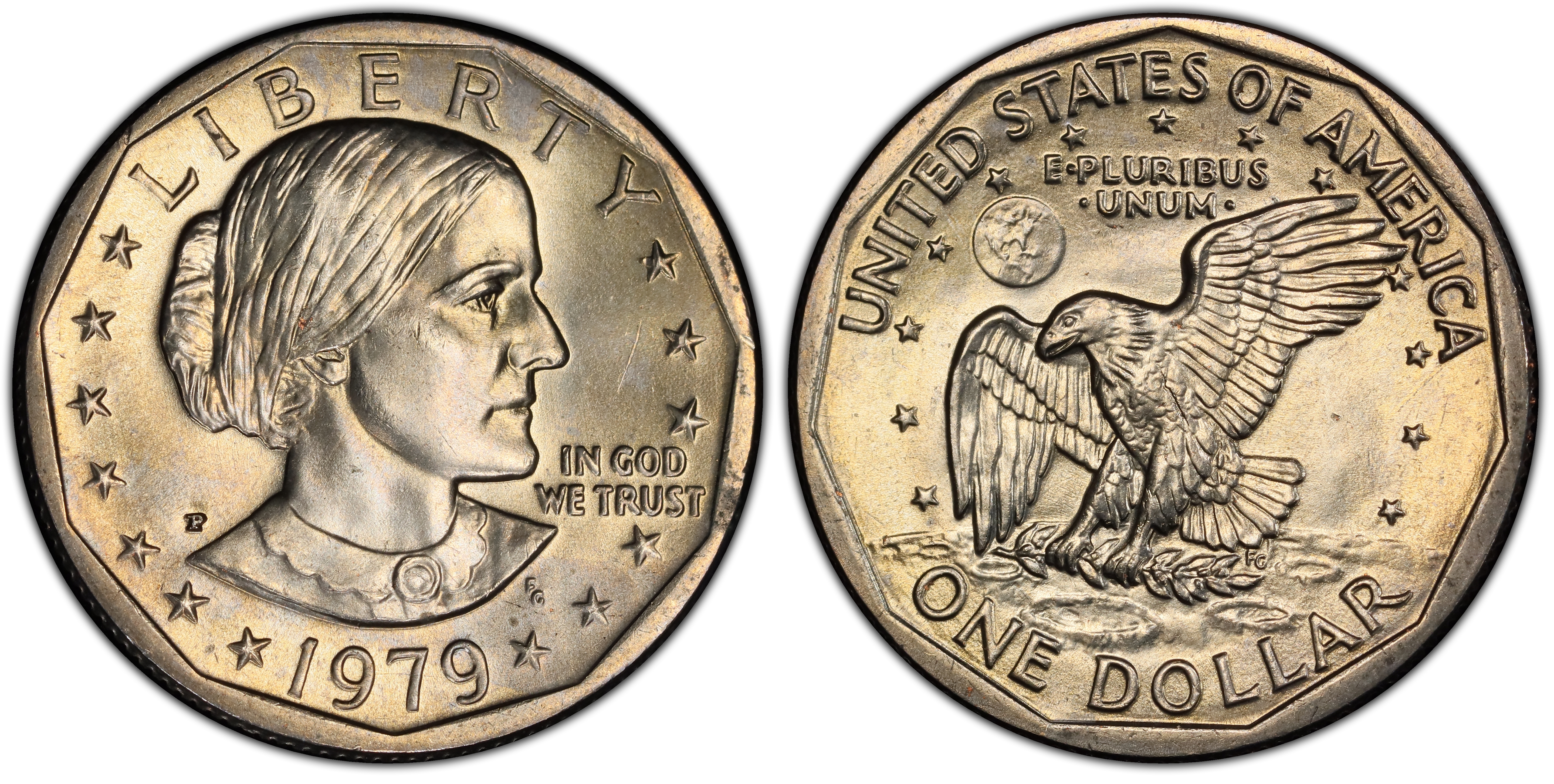 Images of Susan B. Anthony Dollar 1979-P SBA$1 Wide Rim - PCGS CoinFacts