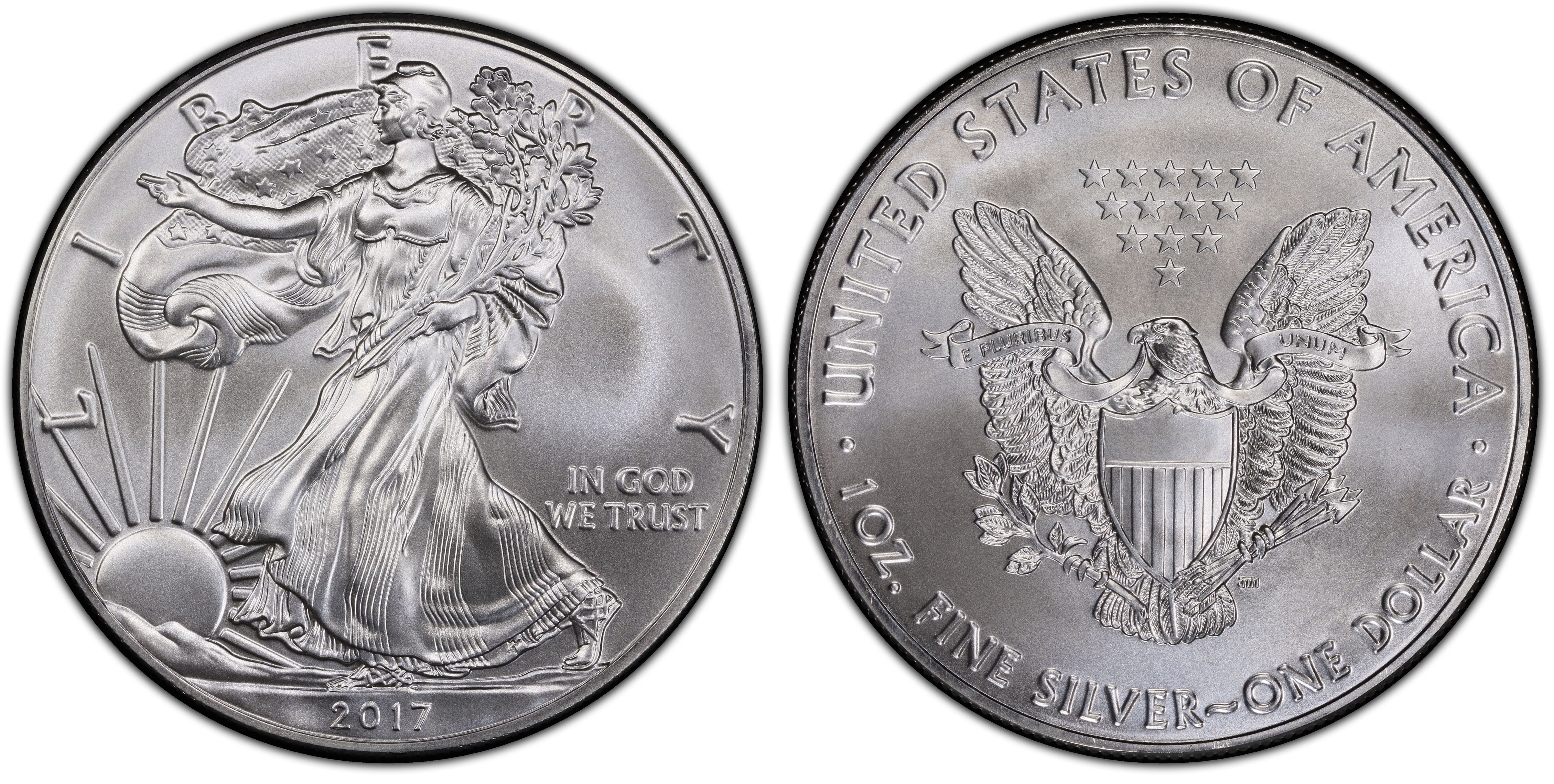 2017 $1 Silver Eagle (Regular Strike) Silver Eagles - PCGS CoinFacts