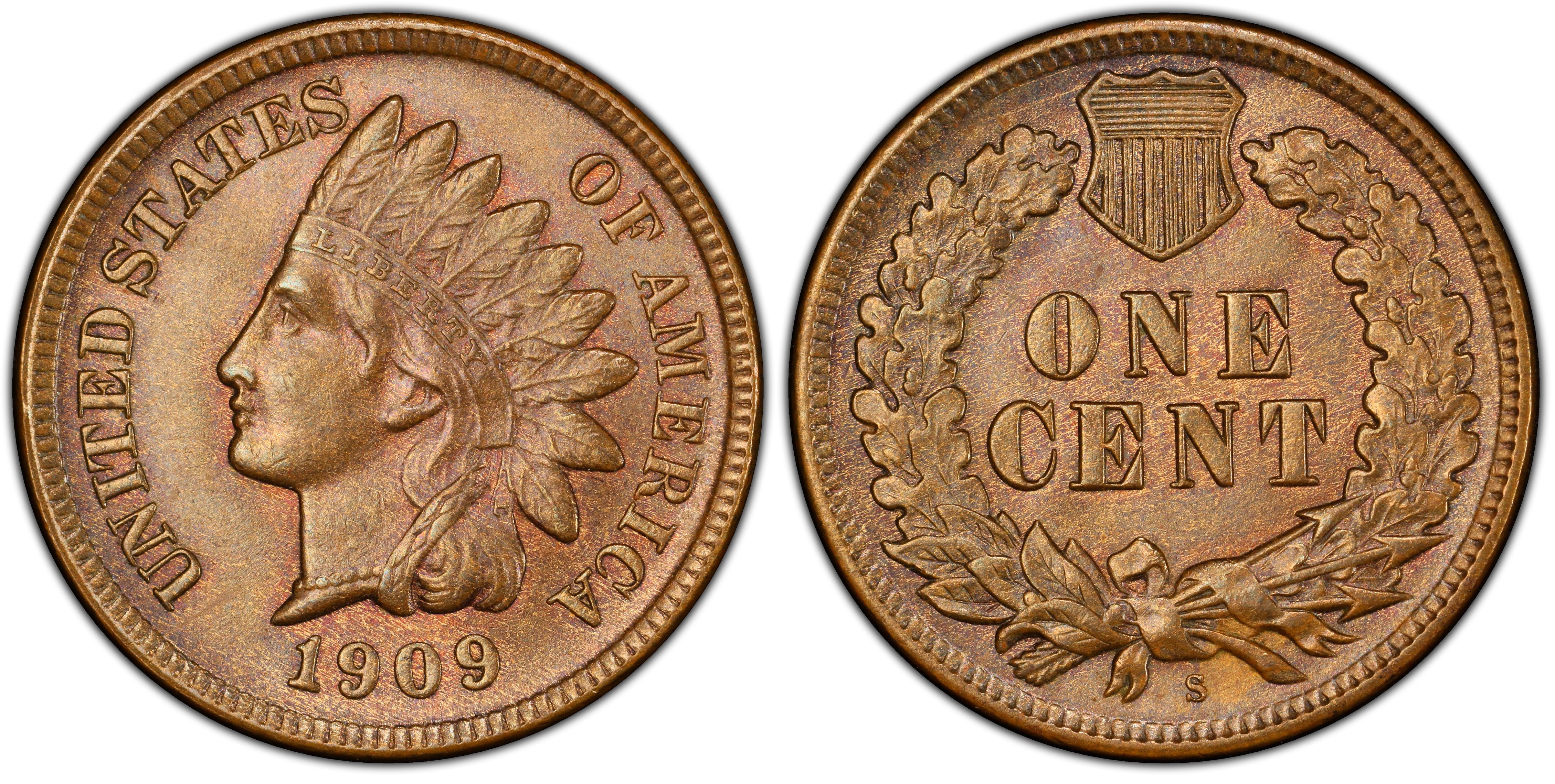 1909-S 1C Indian, BN (Regular Strike) Indian Cent - PCGS CoinFacts