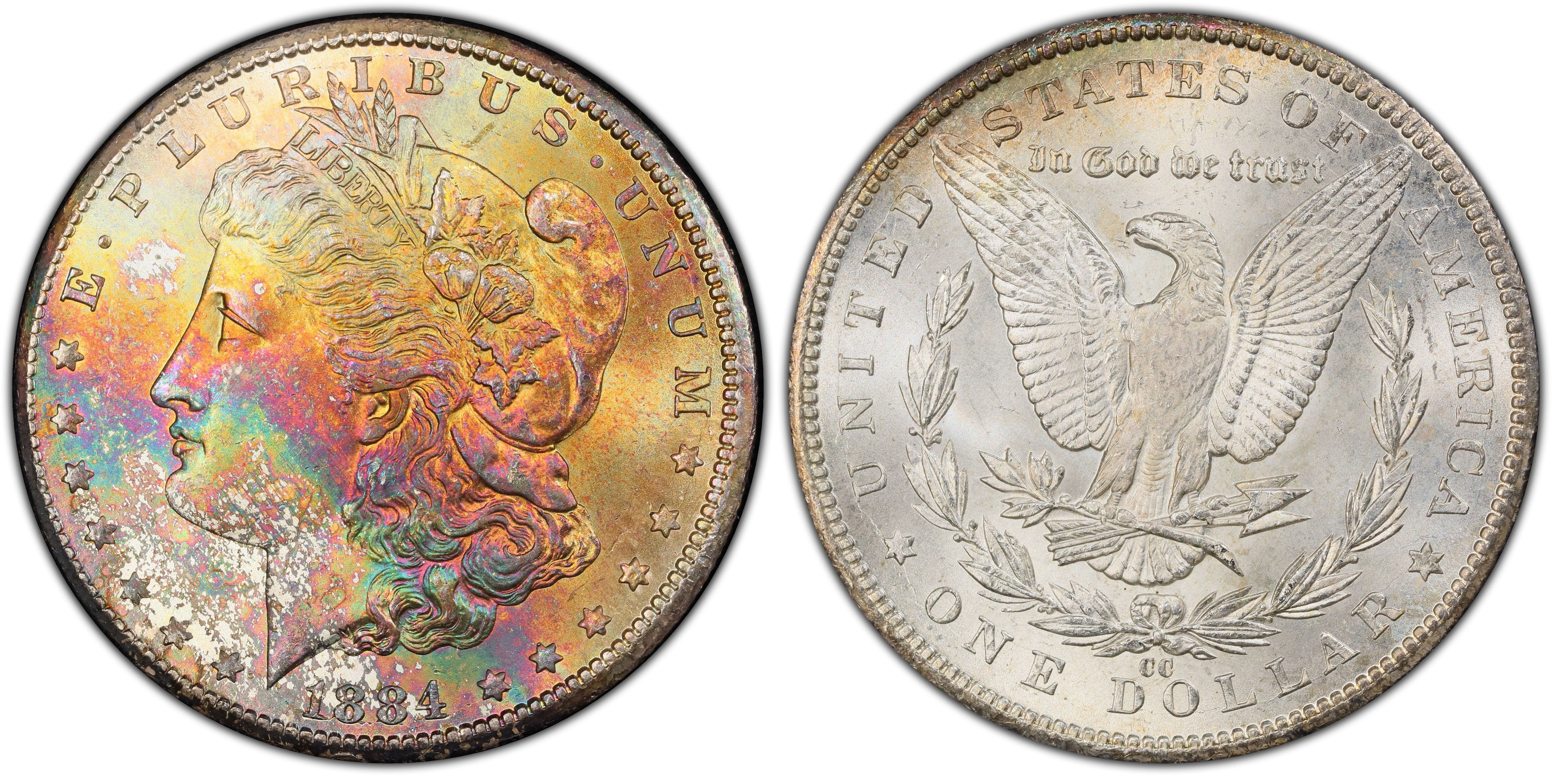 1884-CC $1 (Regular Strike) Morgan Dollar - PCGS CoinFacts