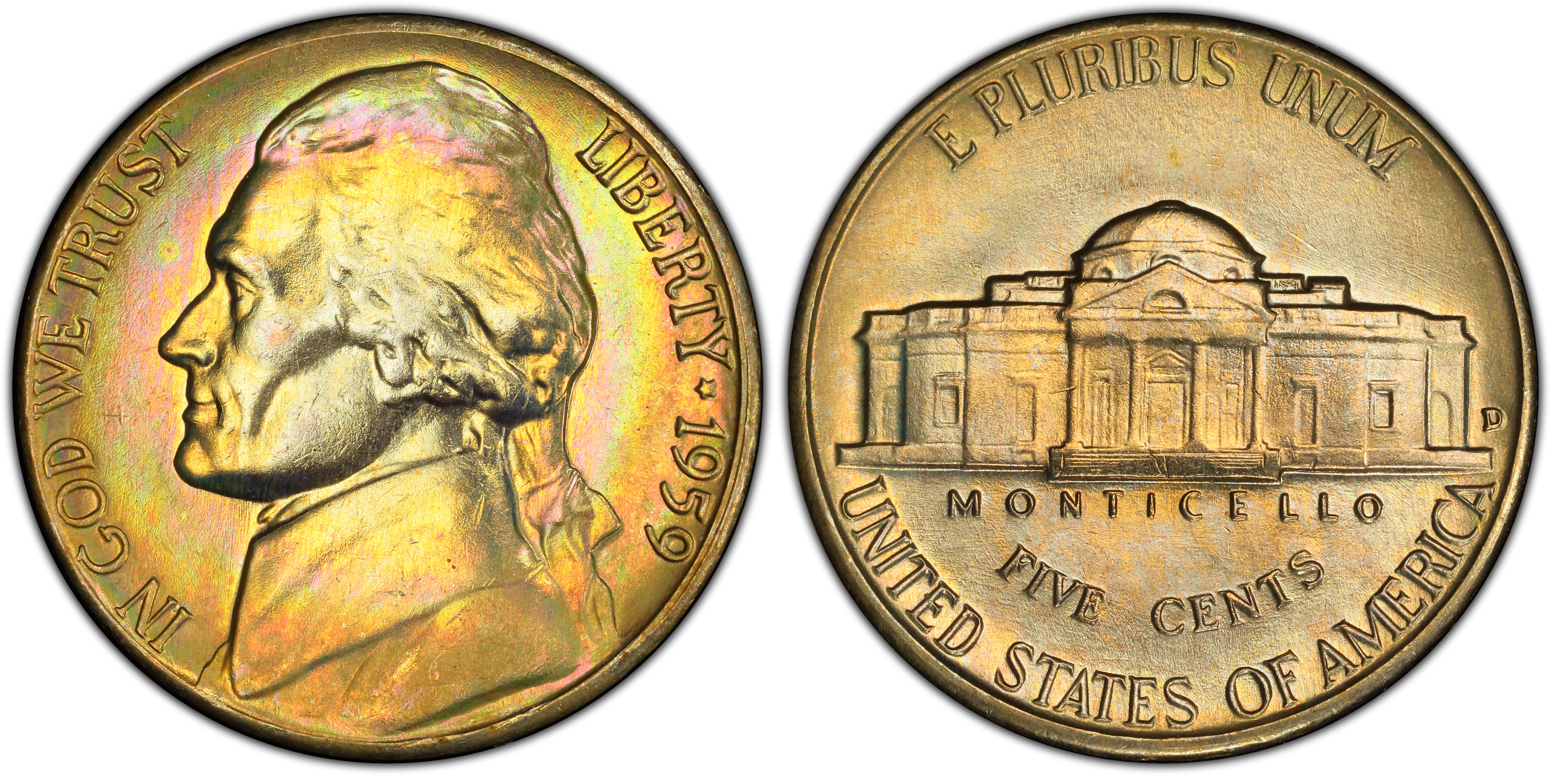 1959-D 5C (Regular Strike) Jefferson Nickel - PCGS CoinFacts