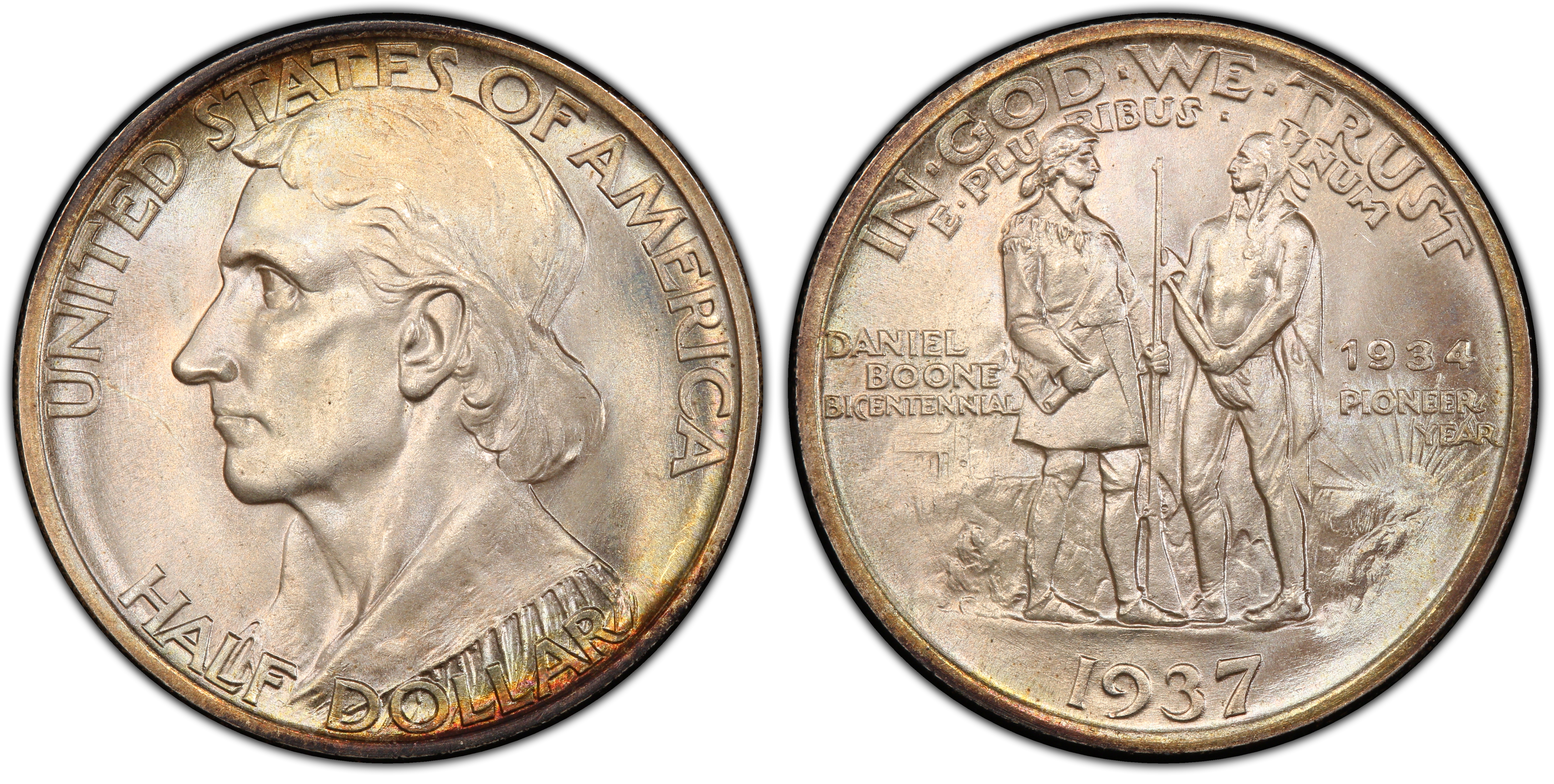 1937 50C Boone (Regular Strike) Silver Commemorative - PCGS CoinFacts