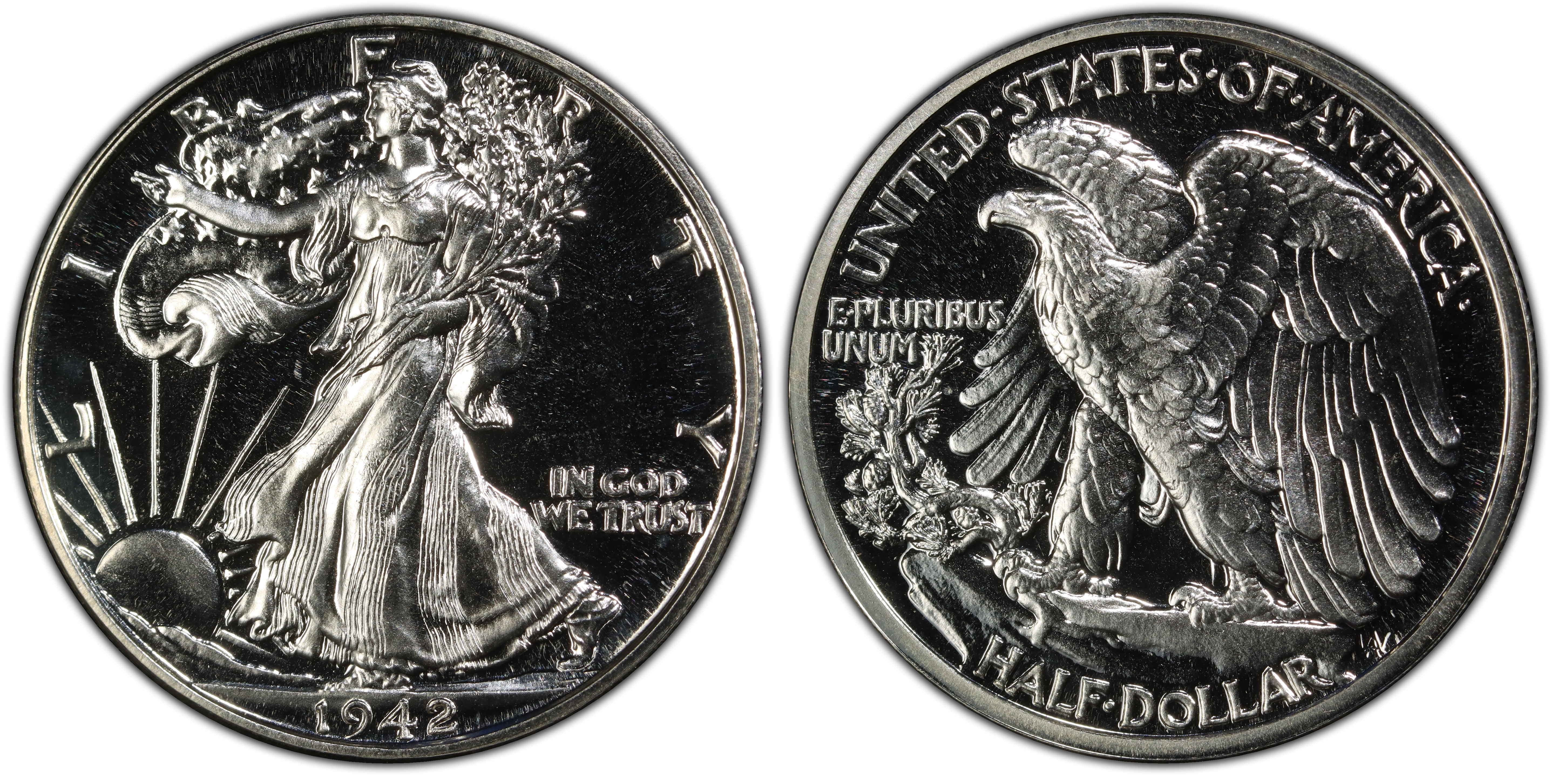 1942 50C, CAM (Proof) Walking Liberty Half Dollar - PCGS CoinFacts