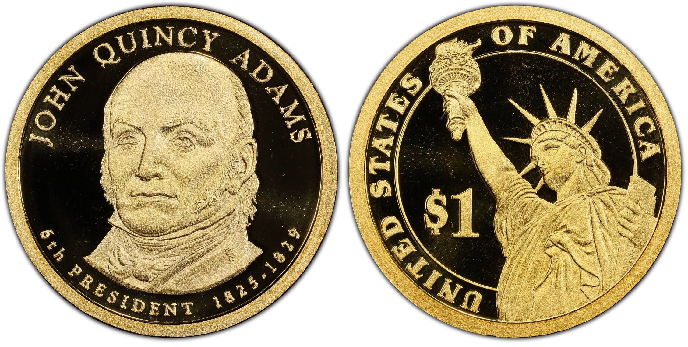 2008 S 1 John Quincy Adams DCAM Proof Presidential Dollars